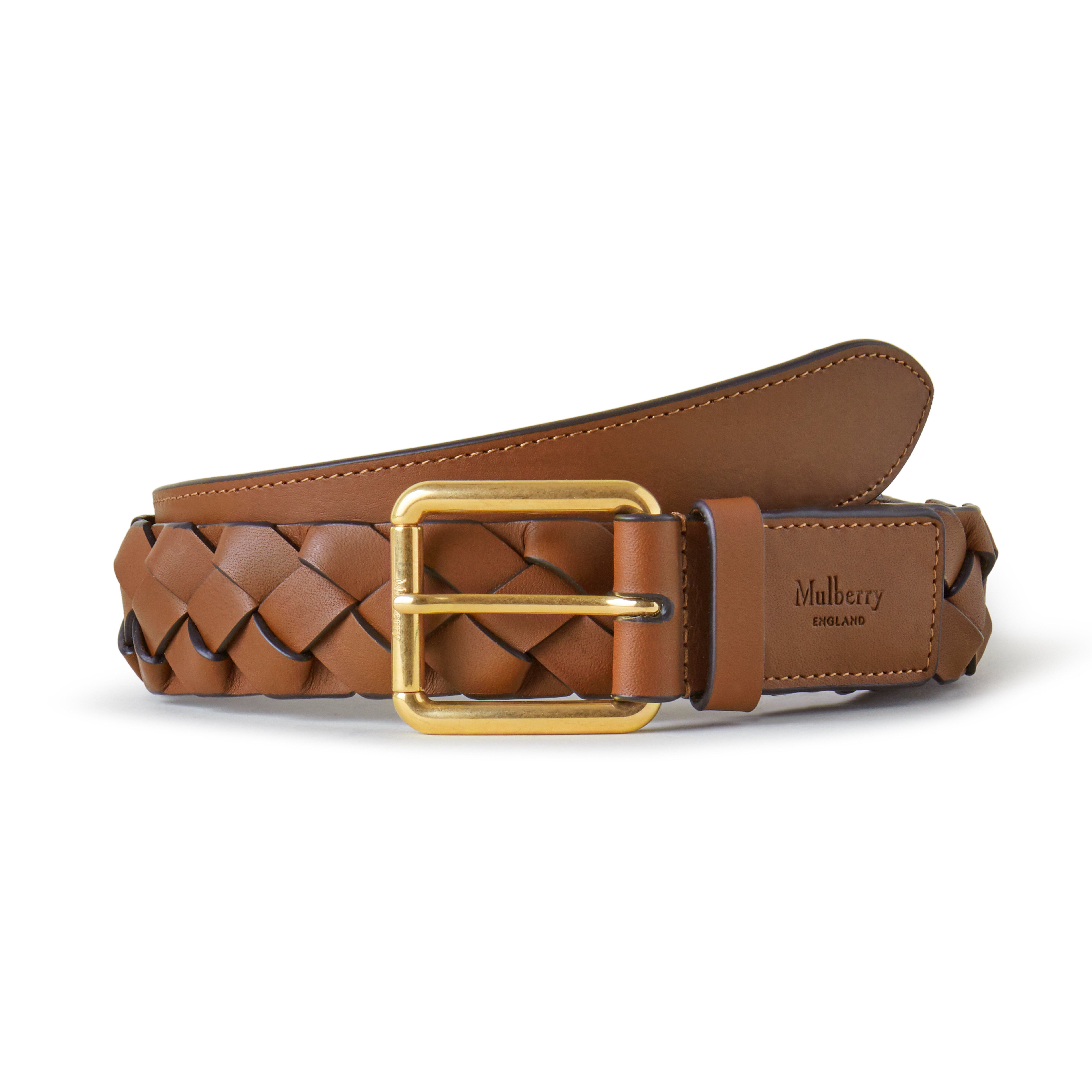 Mulberry Heritage Braided Belt In Brown