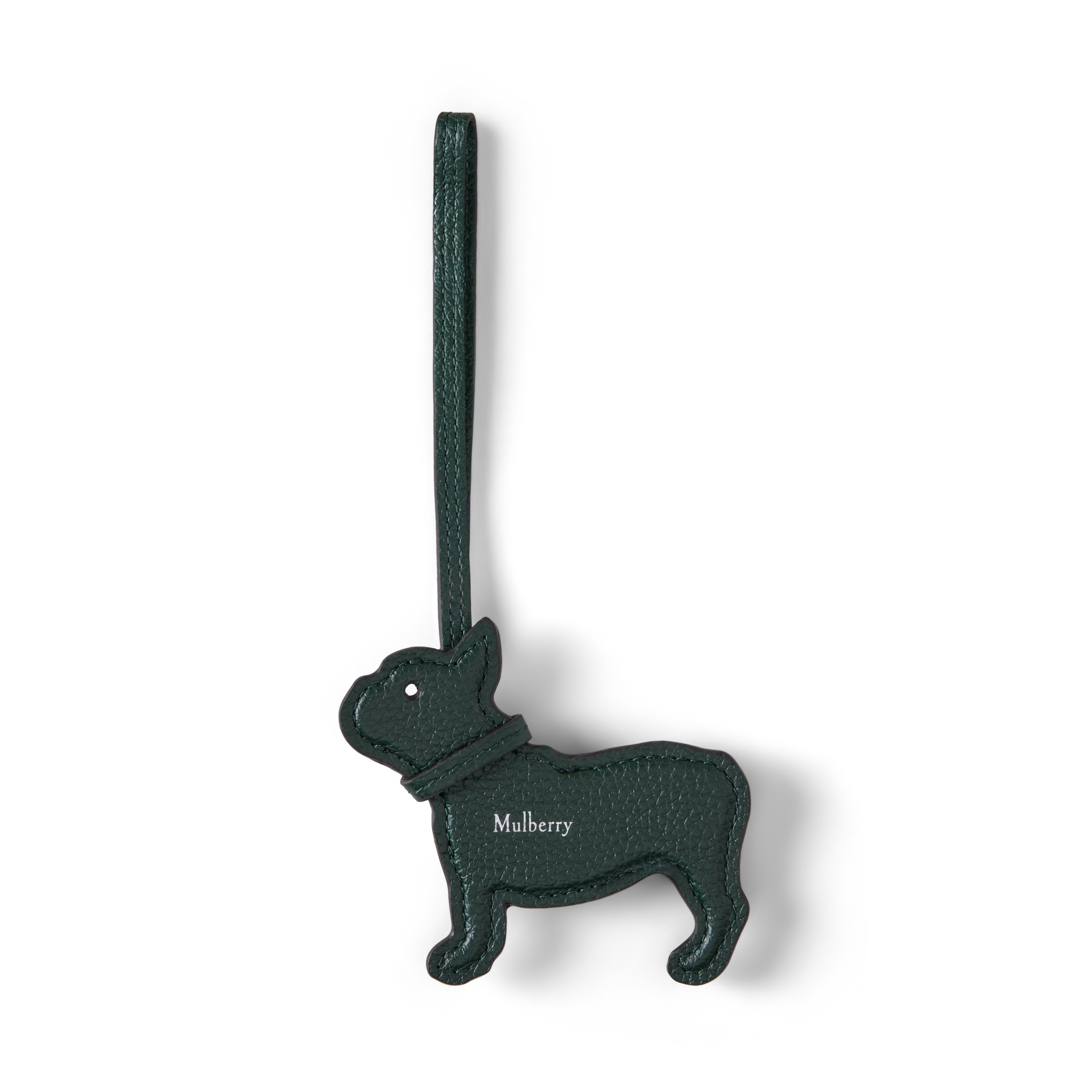 Mulberry Lanyard Keyring - Frenchie Dog Green