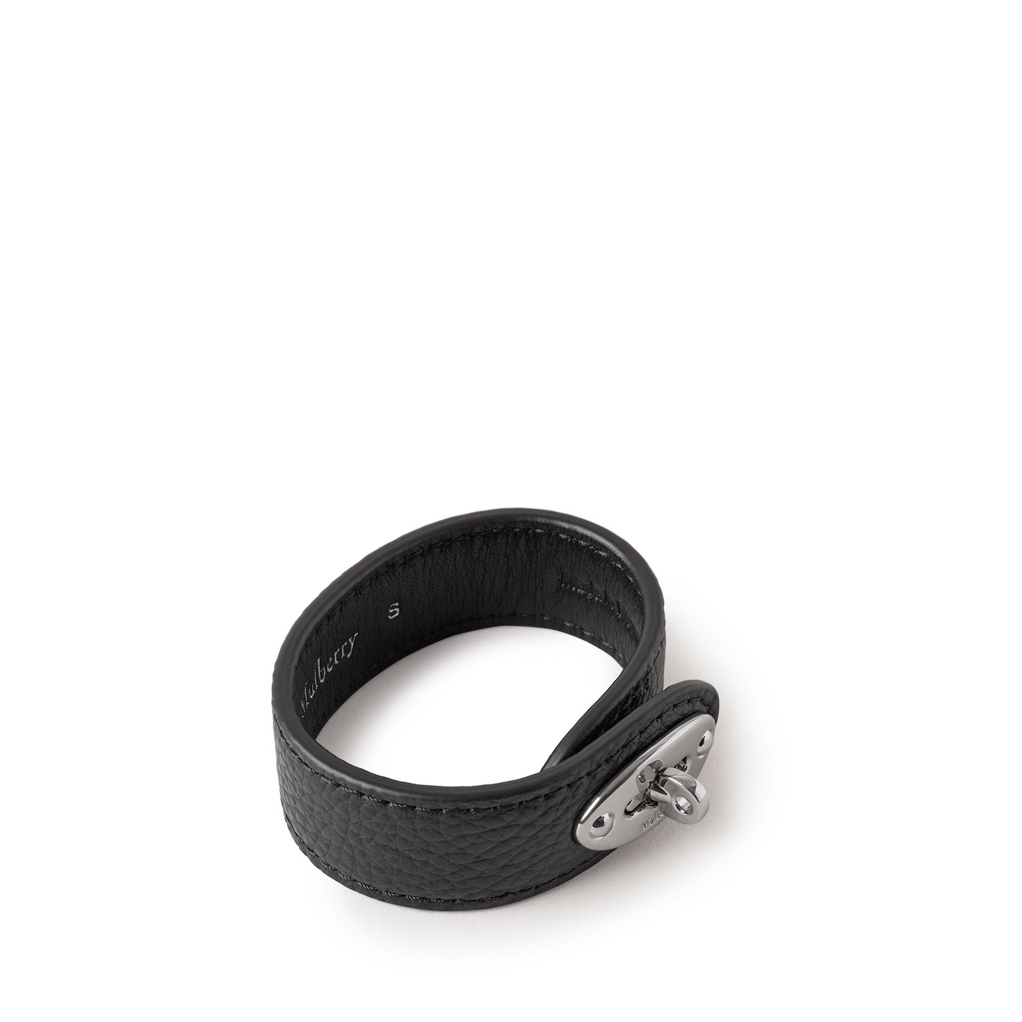 Mulberry Bayswater Leather Bracelet In Black