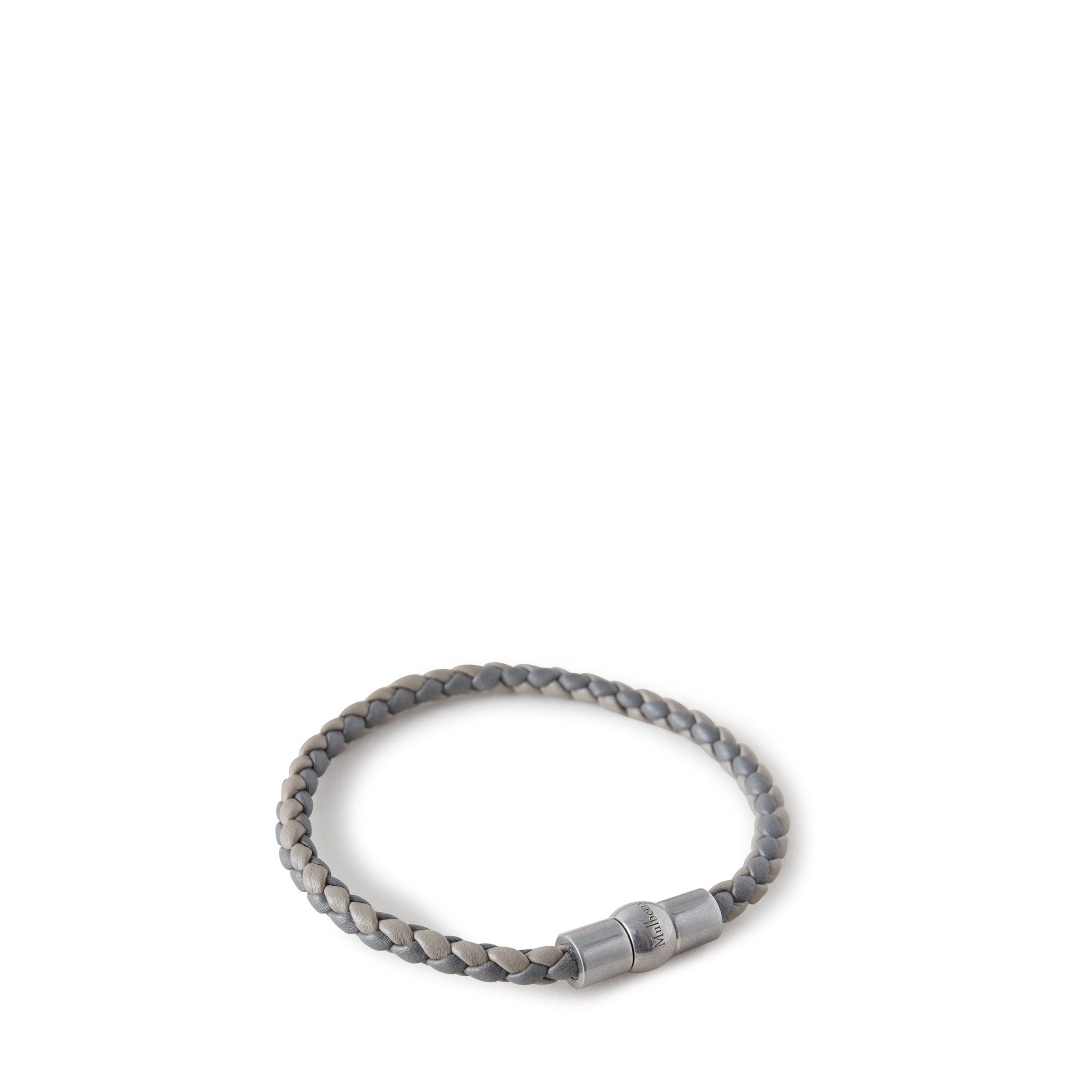 Mulberry Iris Leather Bracelet In Charcoal-solid Grey