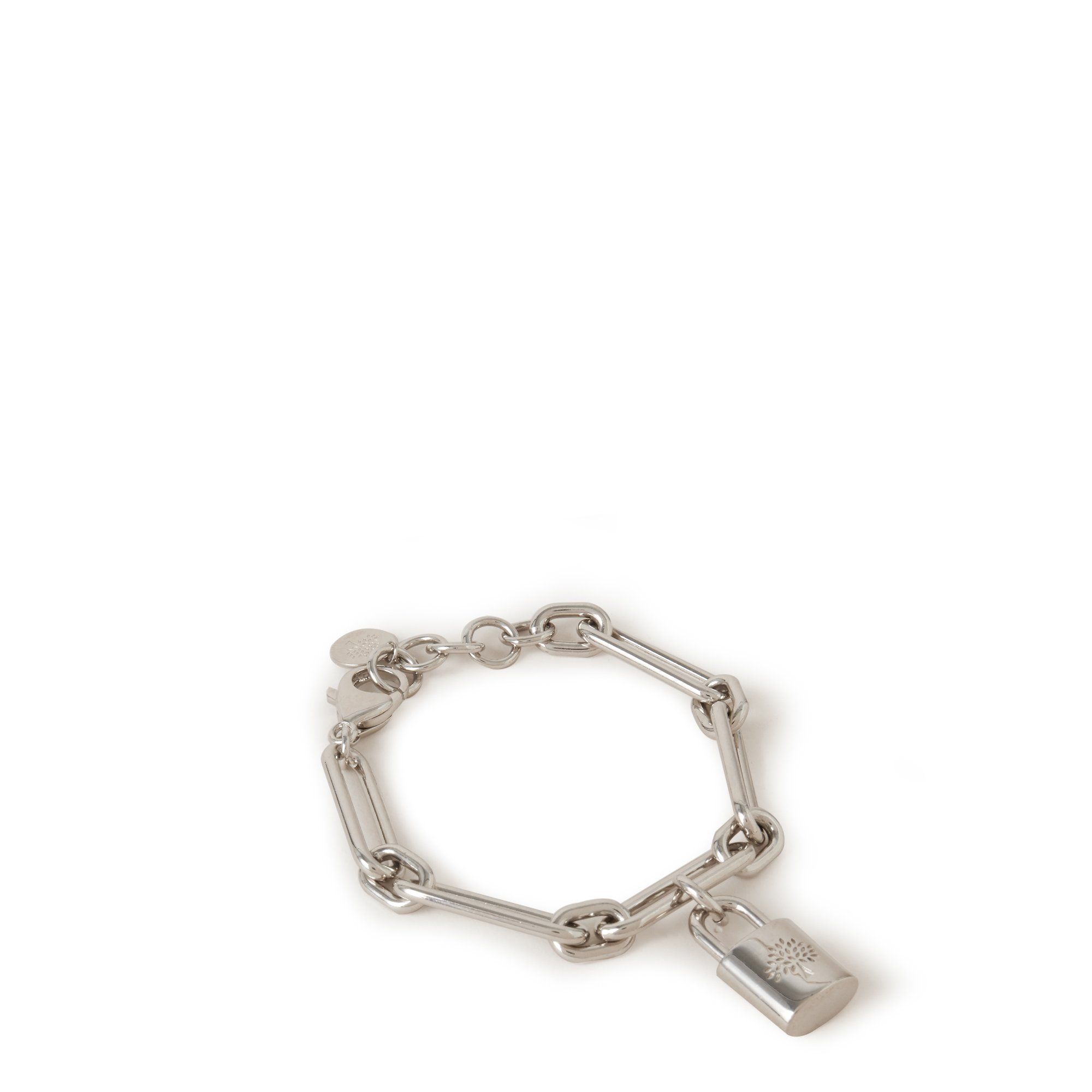 Mulberry Padlock Bracelet In Silver