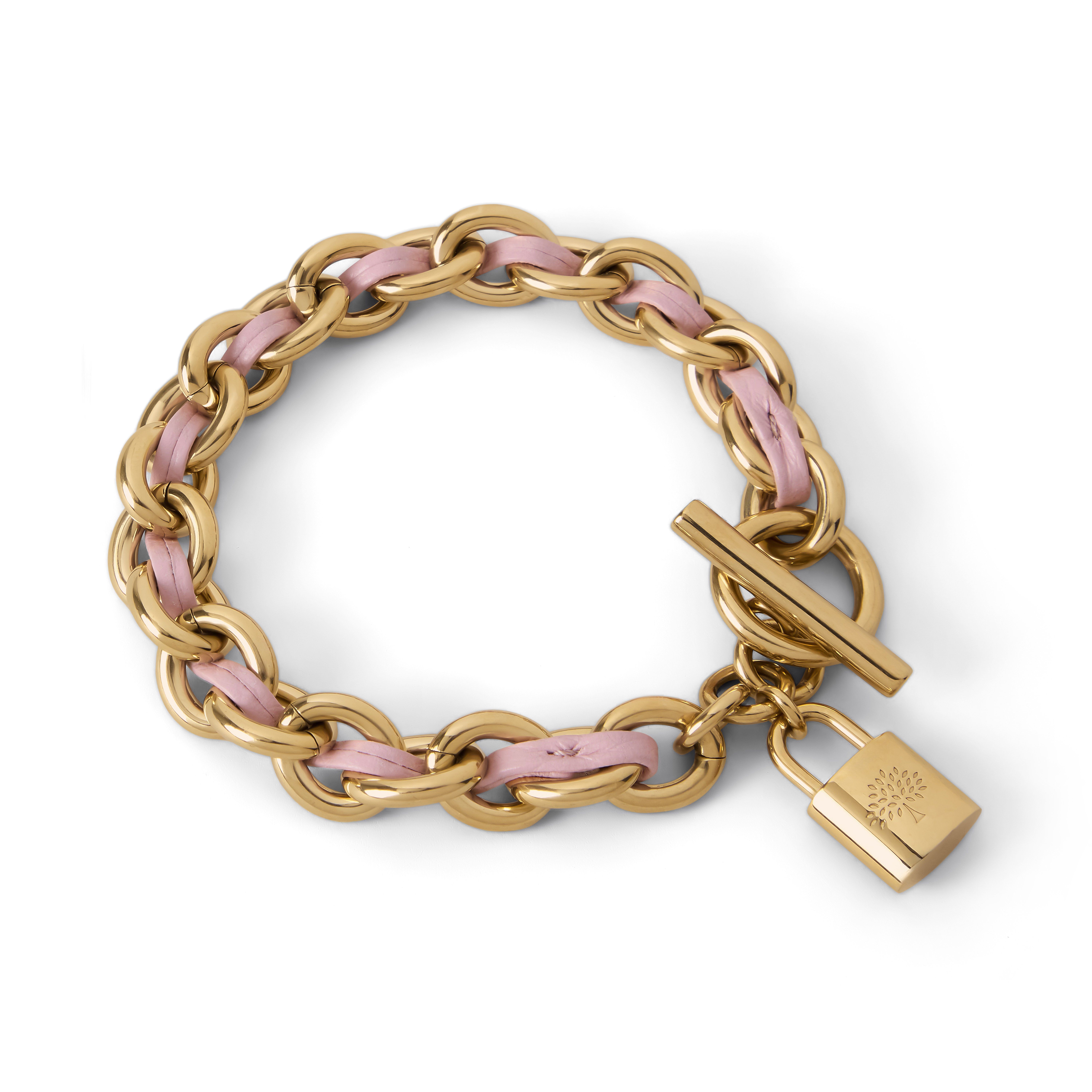 Mulberry Women's Lily Leather Chain Bracelet Small Powder Pink