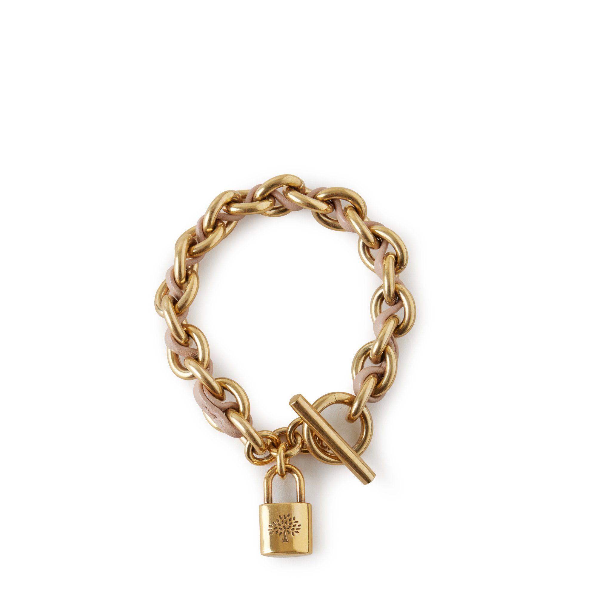 Mulberry Lily Leather Chain Bracelet In Maple