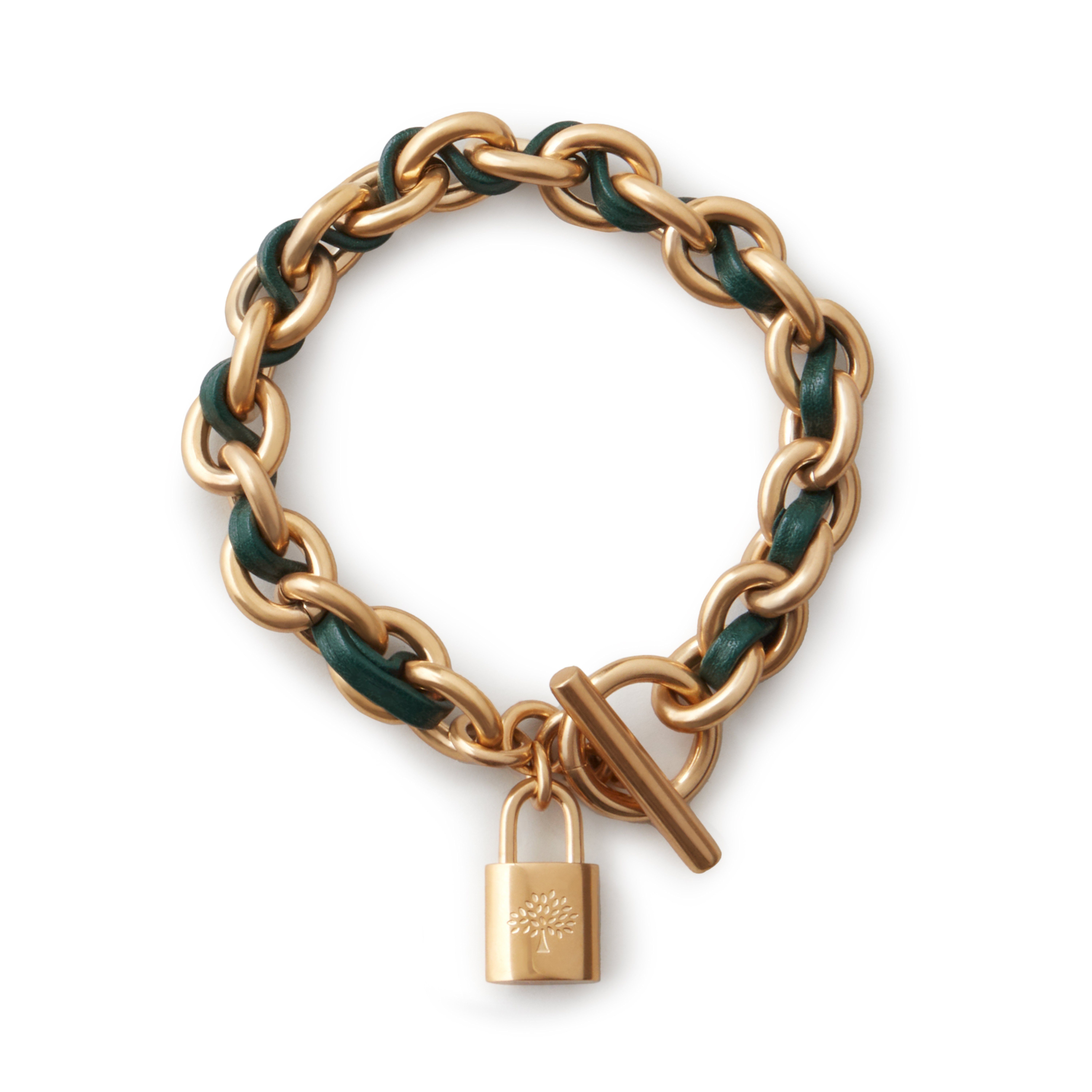 Mulberry Women's Lily Leather Chain Bracelet Green