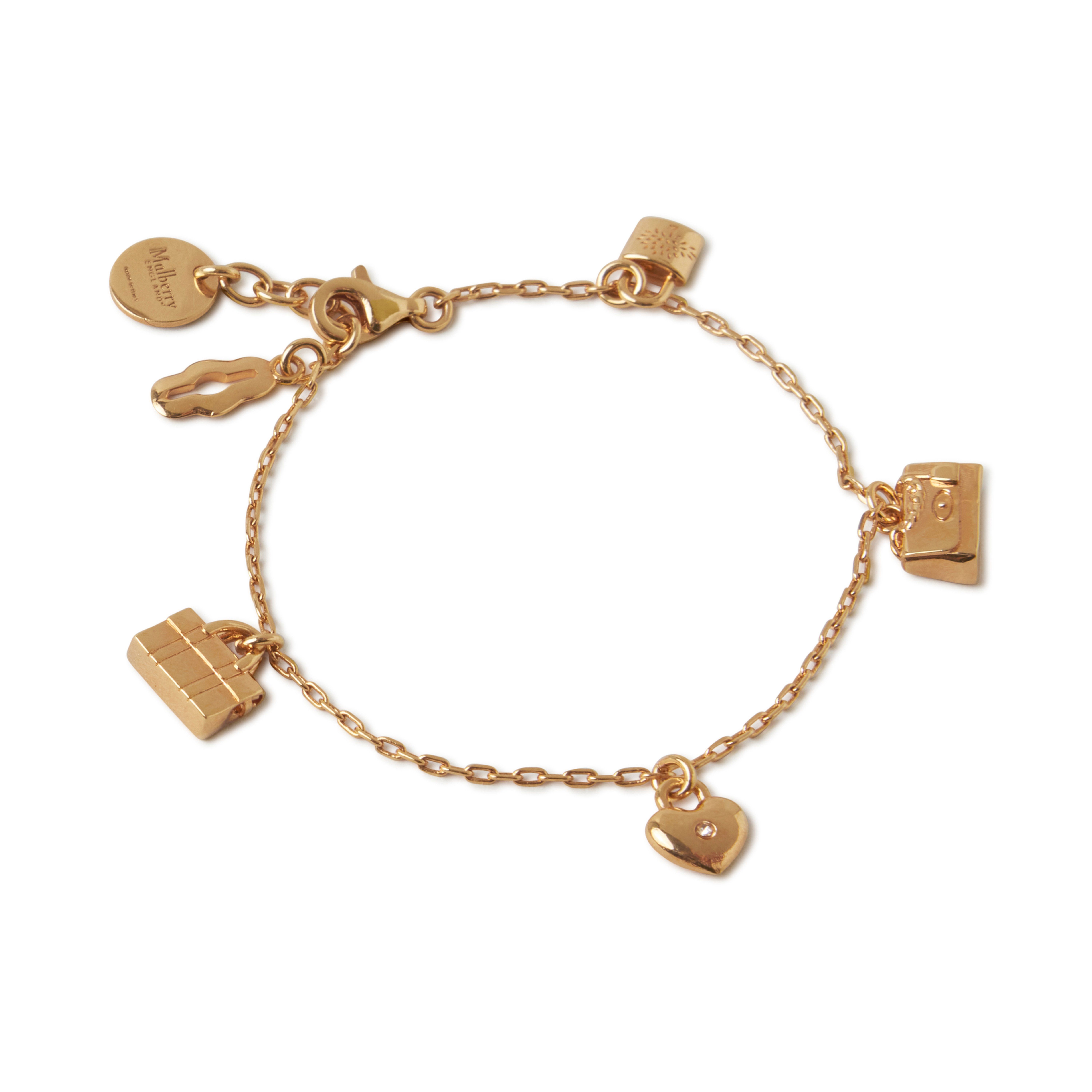 Shop Mulberry Charm Bracelet In Gold