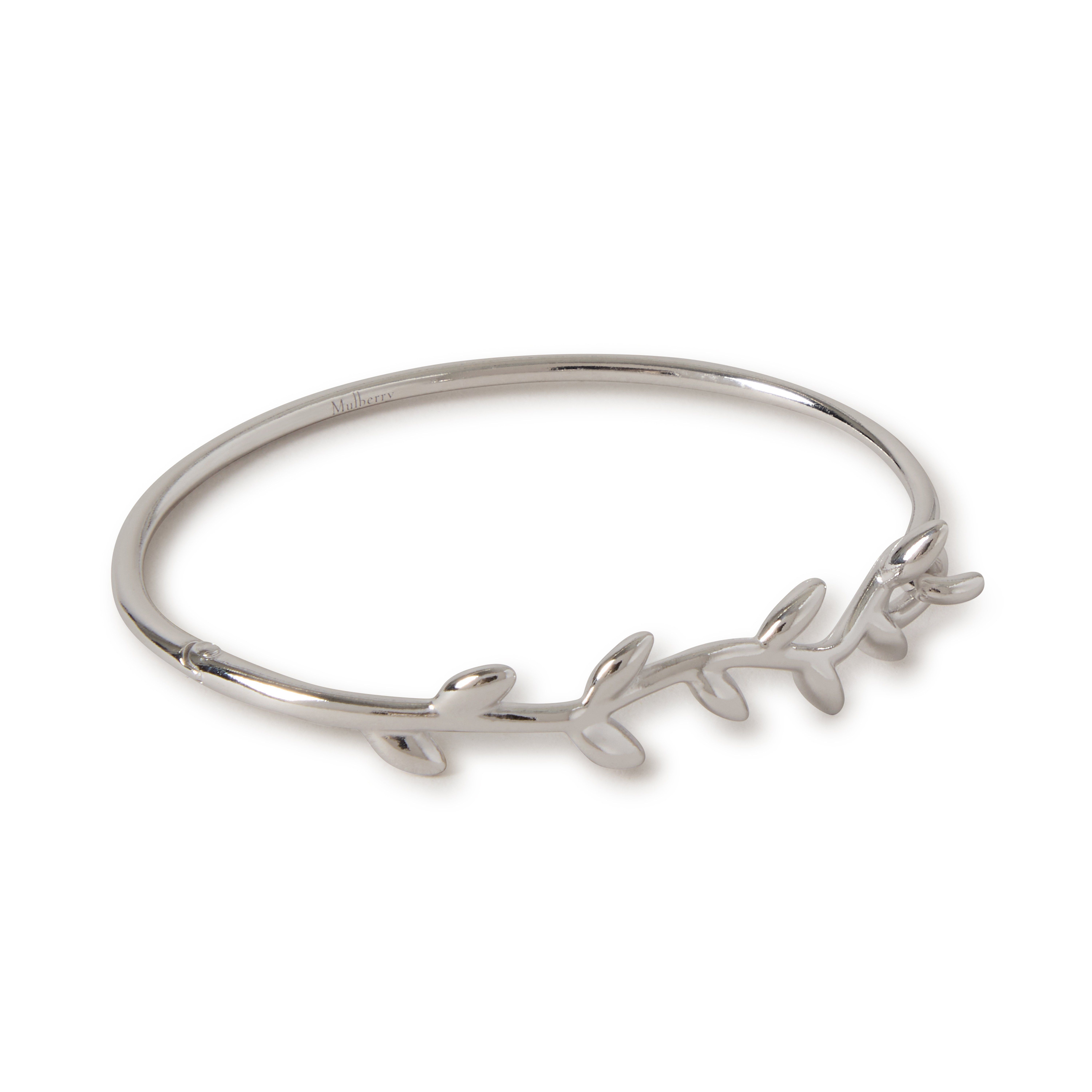 Mulberry Women's Leaf Bracelet New Silver