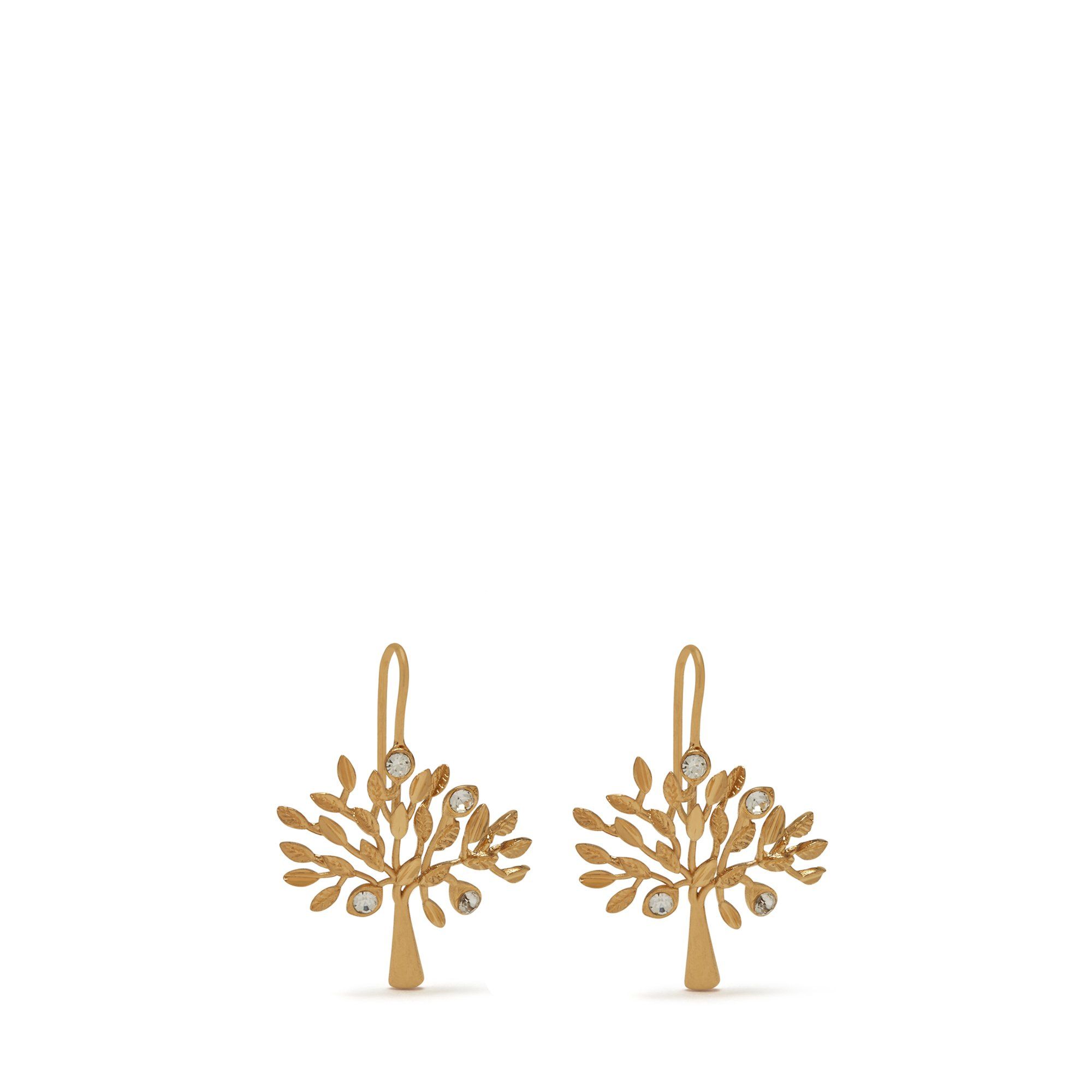 Mulberry Women's Tree Dropped Earrings Brass