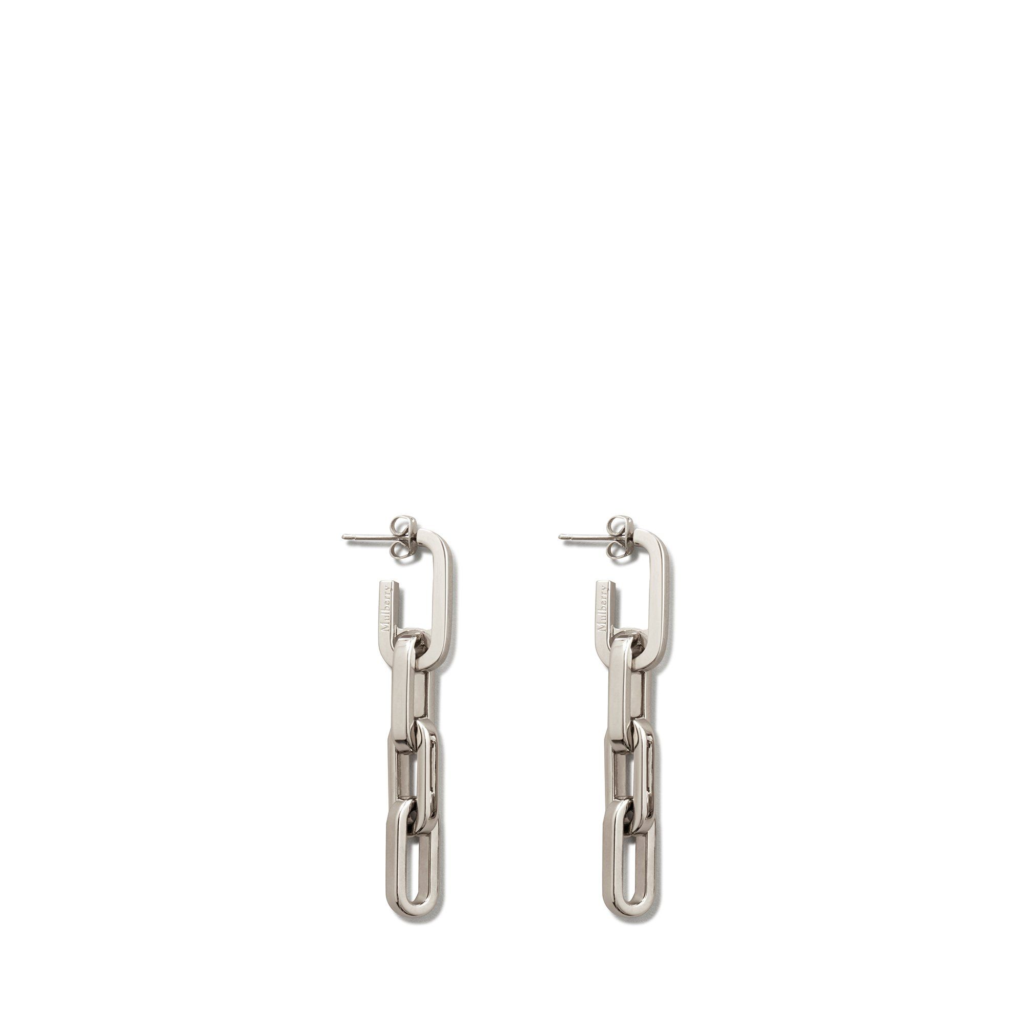 Mulberry Women's Softie Dropped Earrings Silver