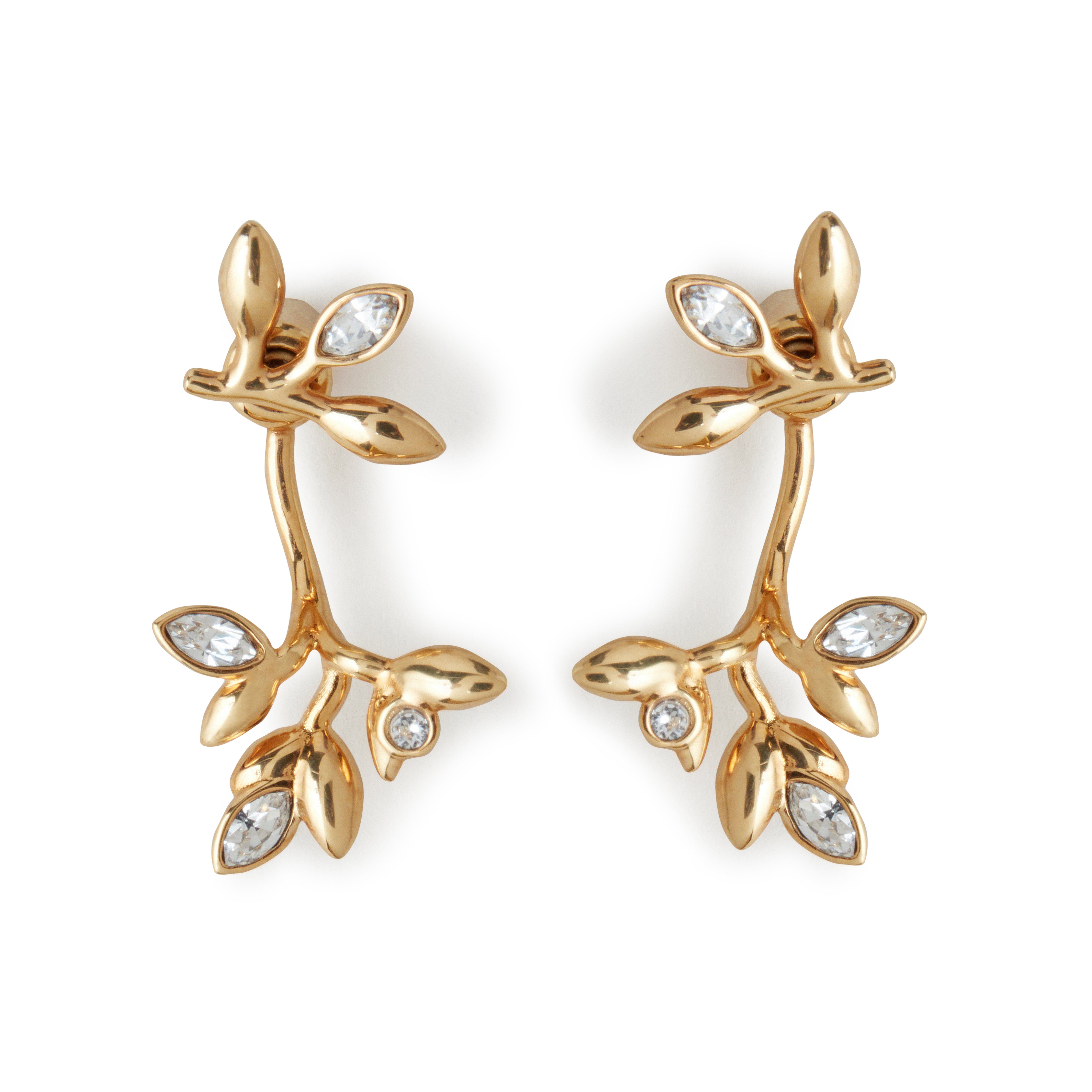 Mulberry Women's Leaf Earrings Gold