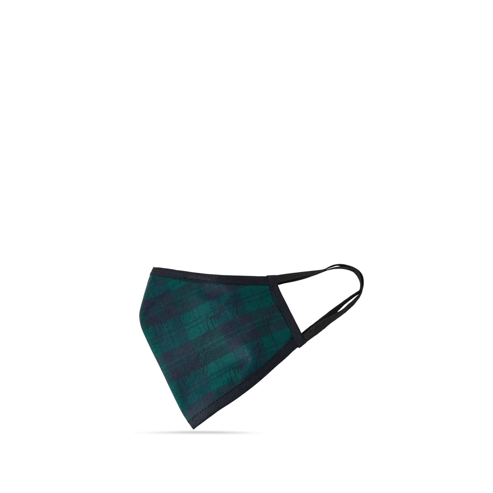 Mulberry Tartan Check Face Covering In Green