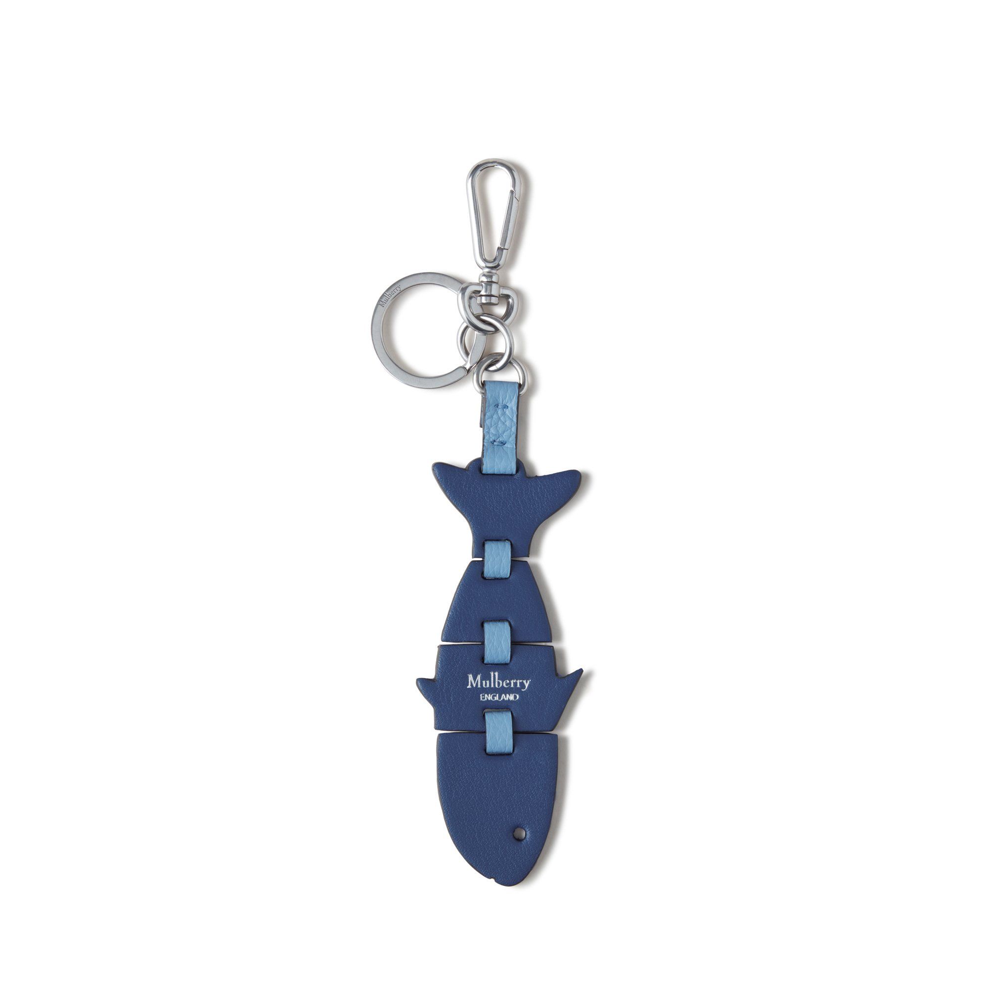 Mulberry Men's Puzzle Keyring - Fish Pale Navy