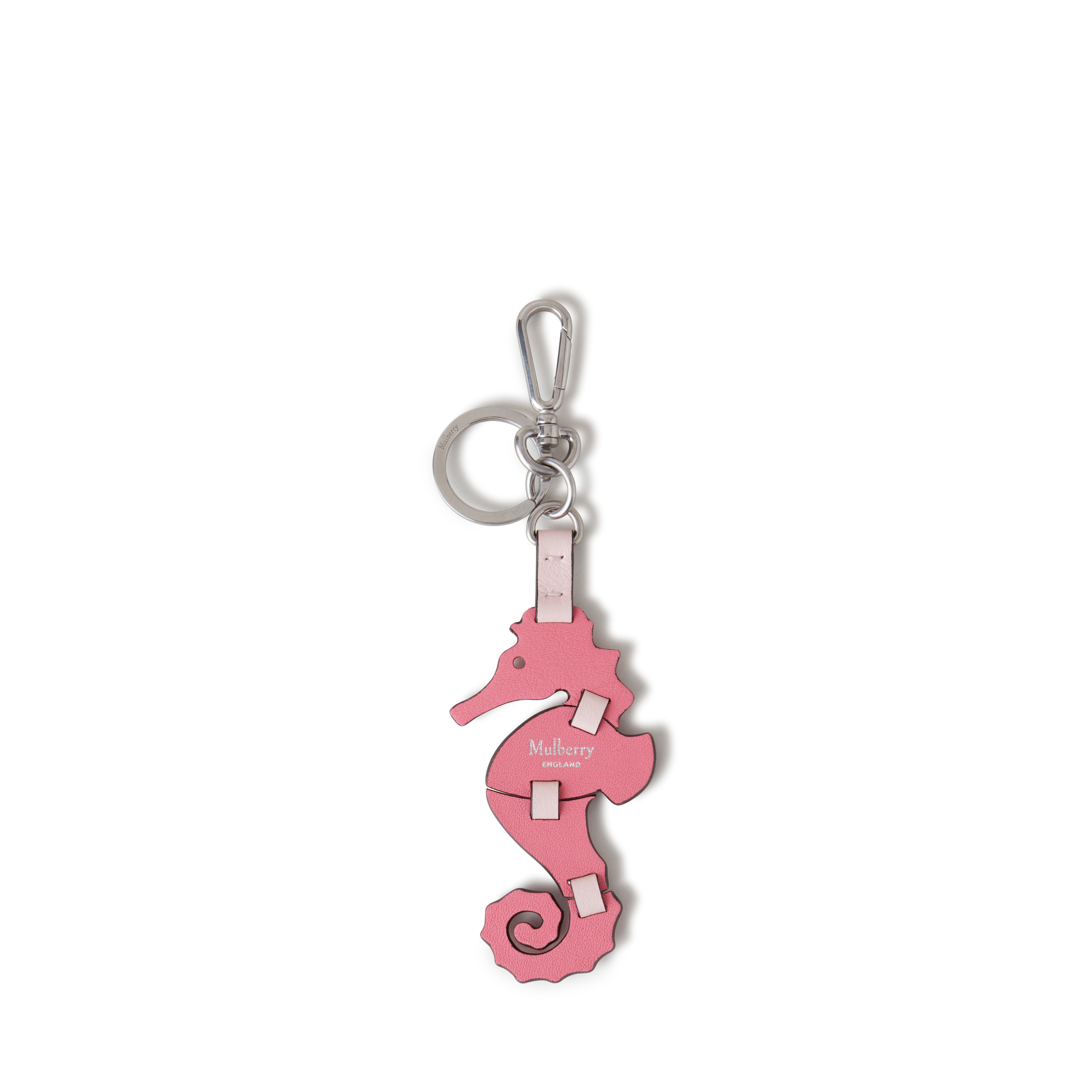 Mulberry Men's Puzzle Keyring - Seahorse Geranium Pink-Powder