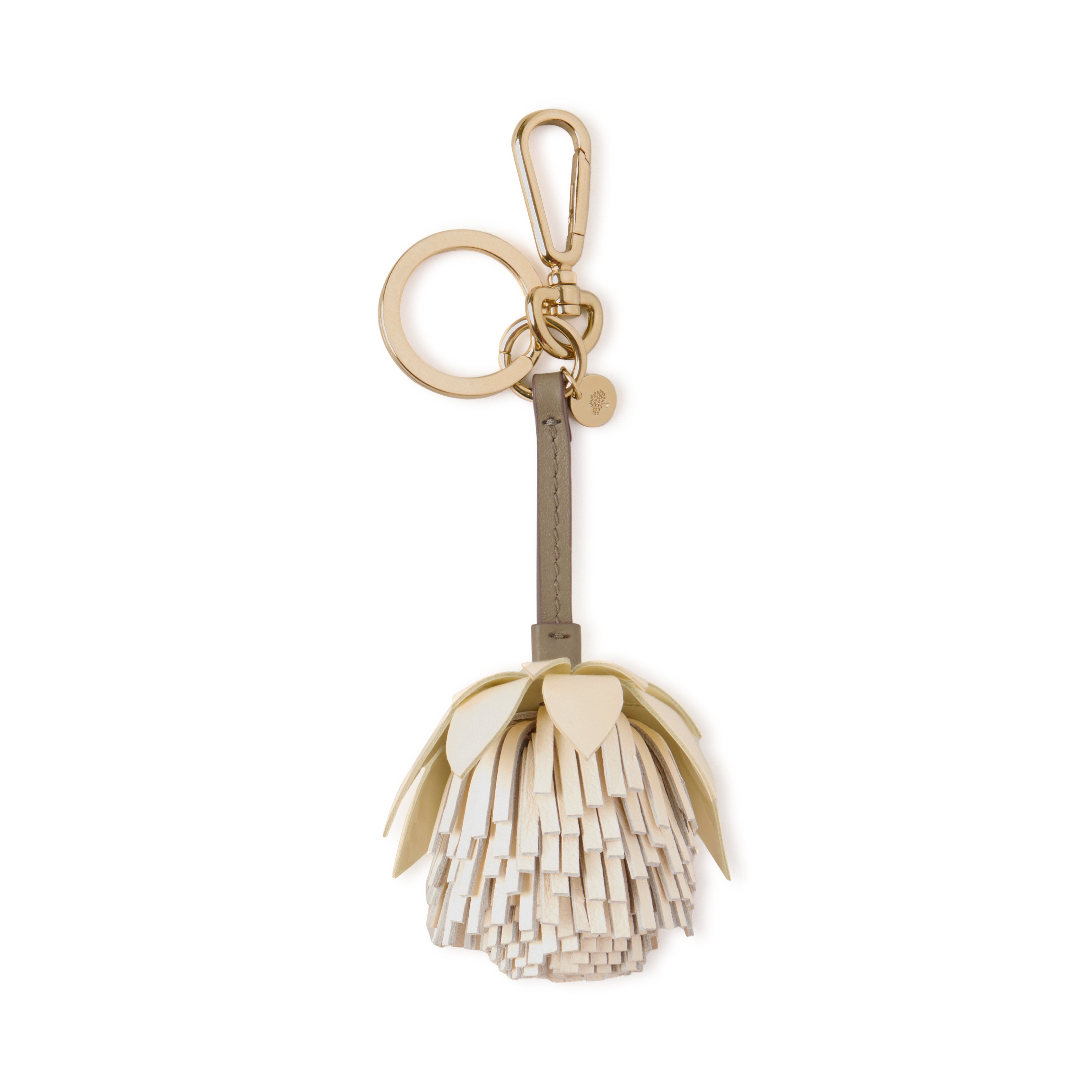 Mulberry Women's Flower Keyring - Pom Pom Buttermilk-Eggshell