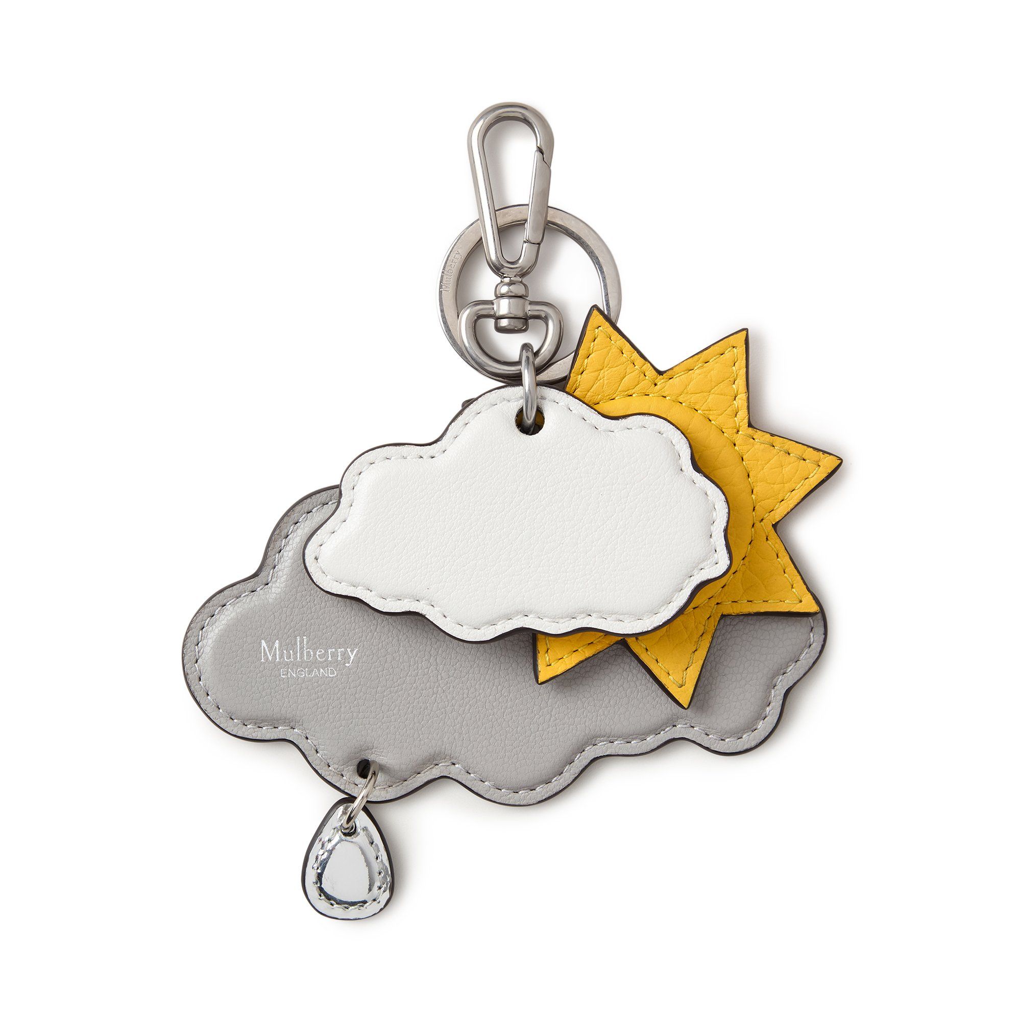 Mulberry Women's British Park Keyring - Sun & Clouds Multi Colour