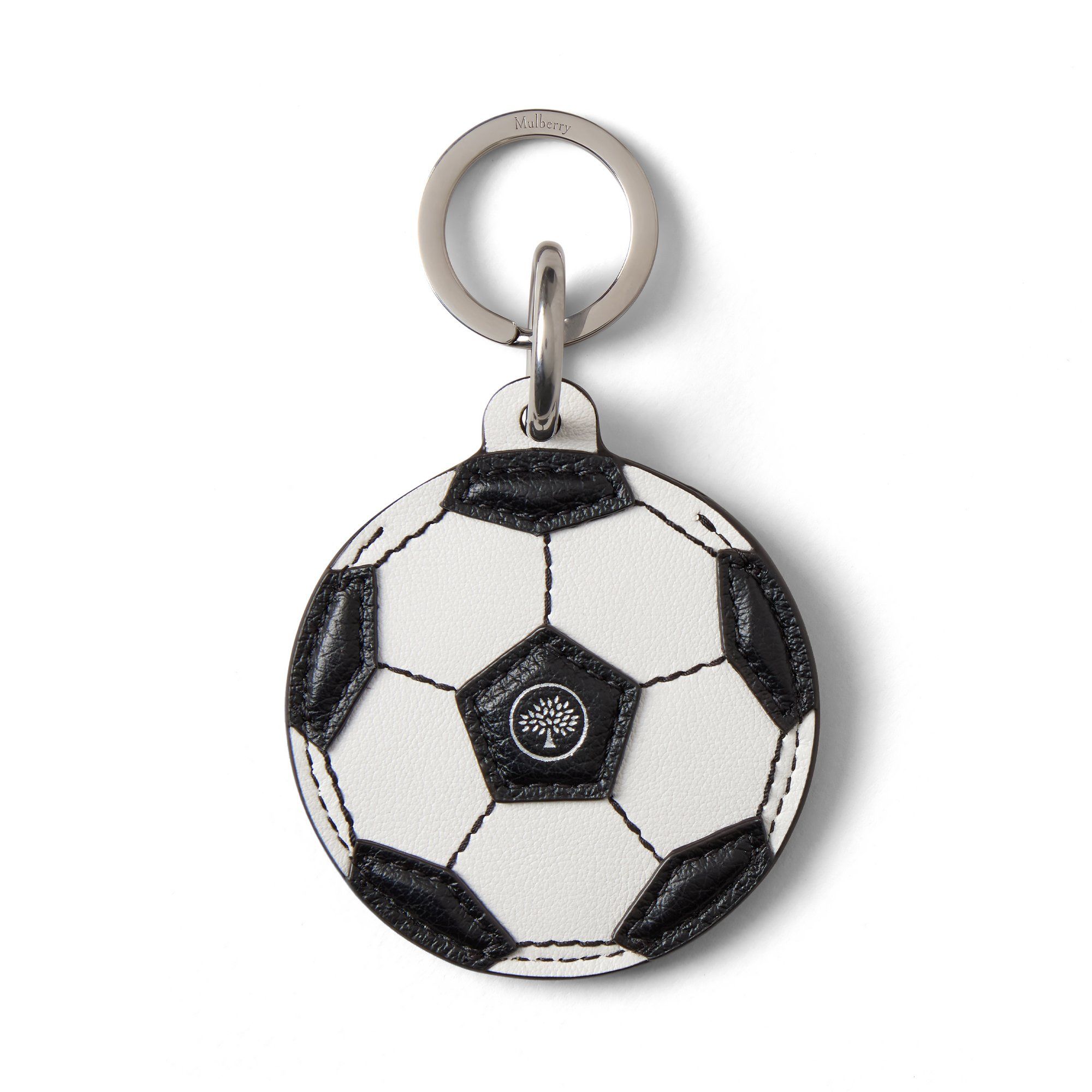 Mulberry Men's Football Keyring Black-White