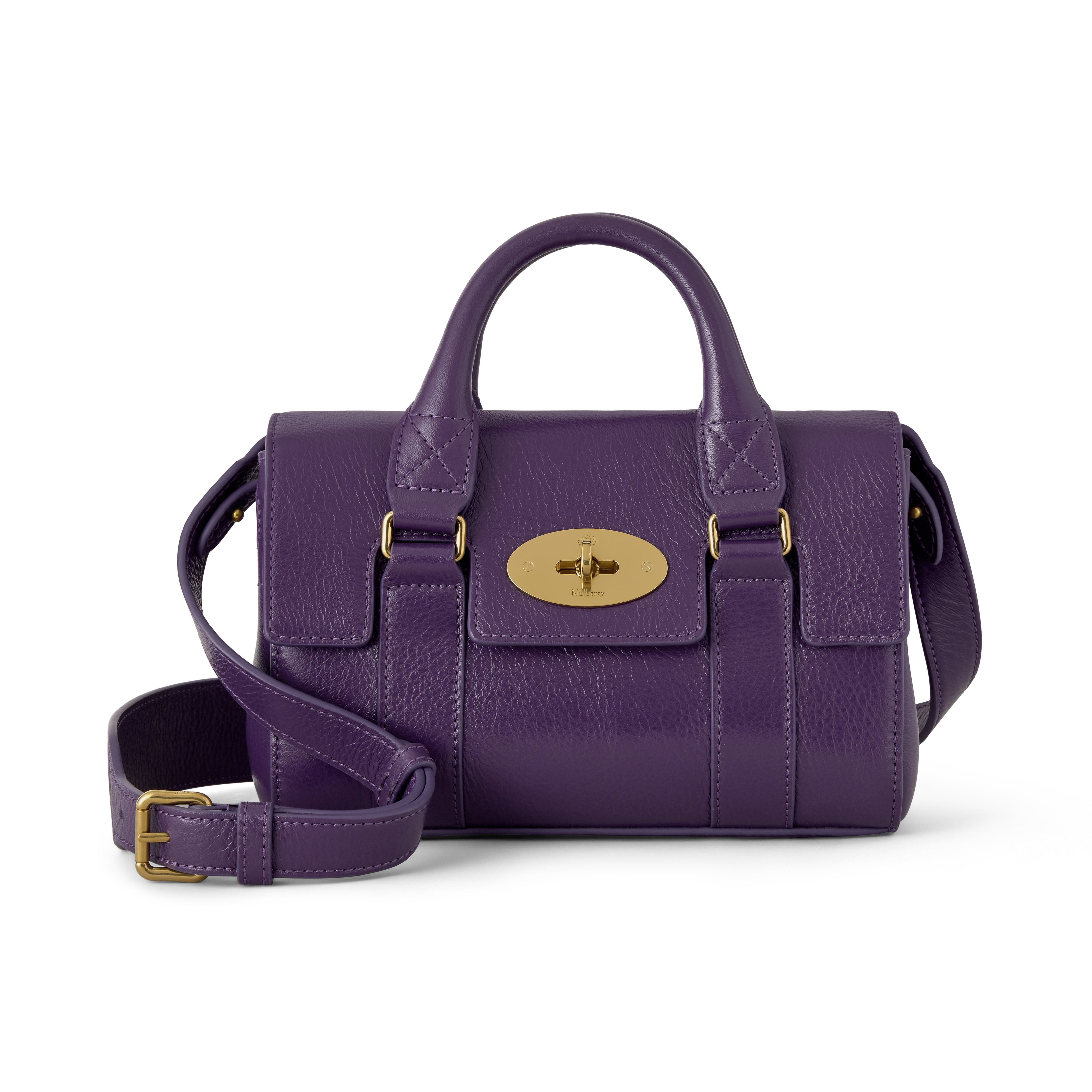 Mulberry Women's Leather Mini Bayswater Amethyst