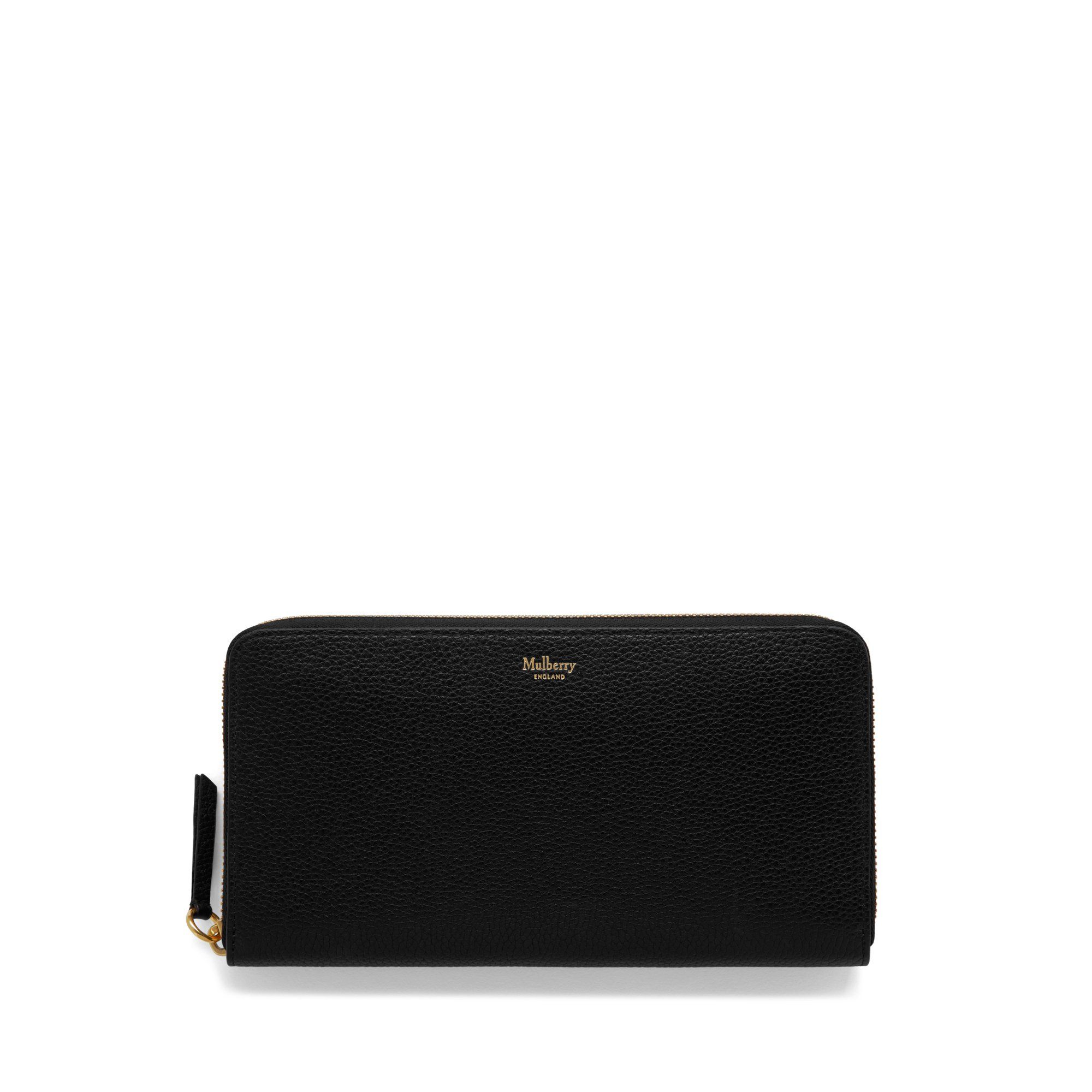 Mulberry 8 Card Zip Around Wallet In Black