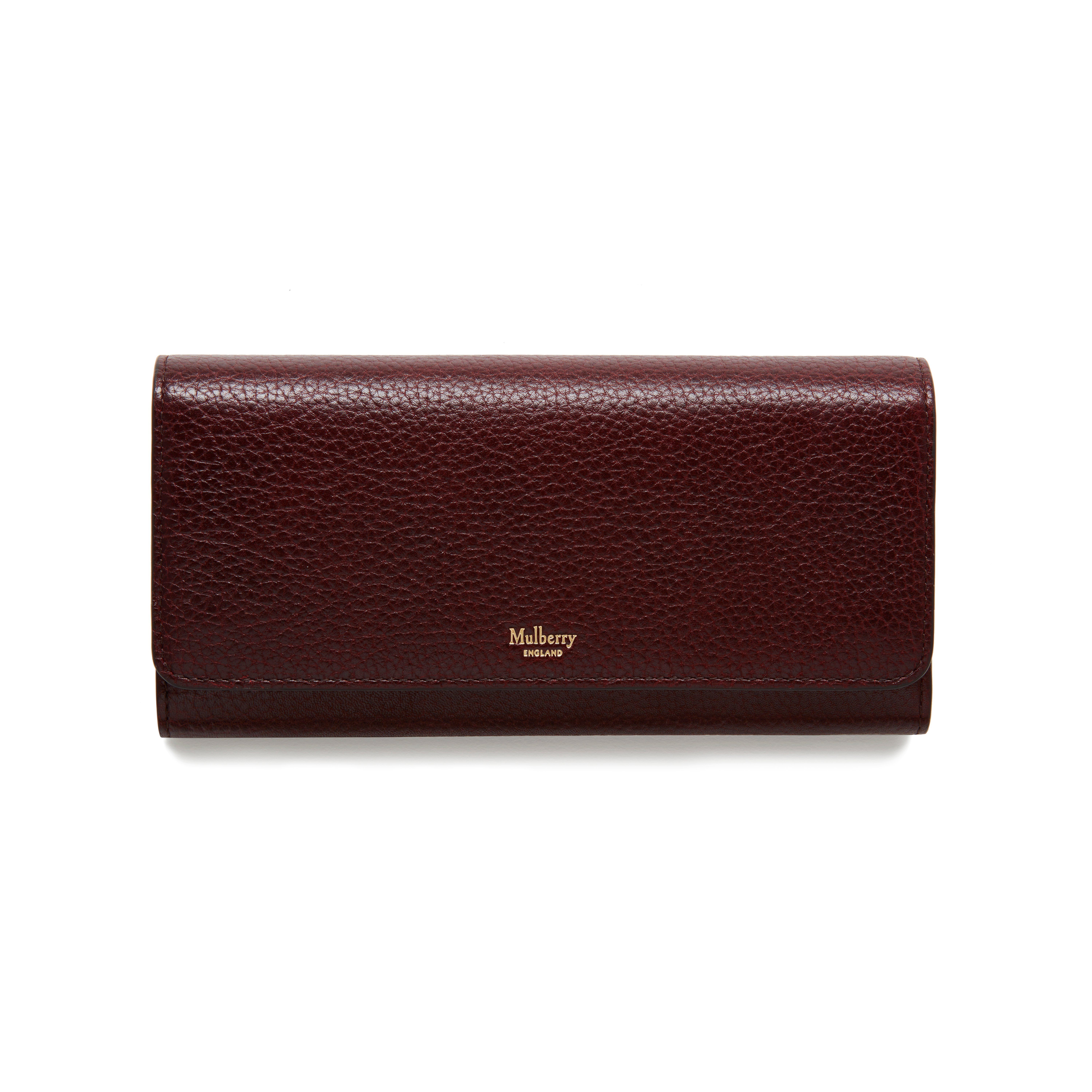 Continental Wallet | Oxblood Natural Grain Leather | Family | Mulberry