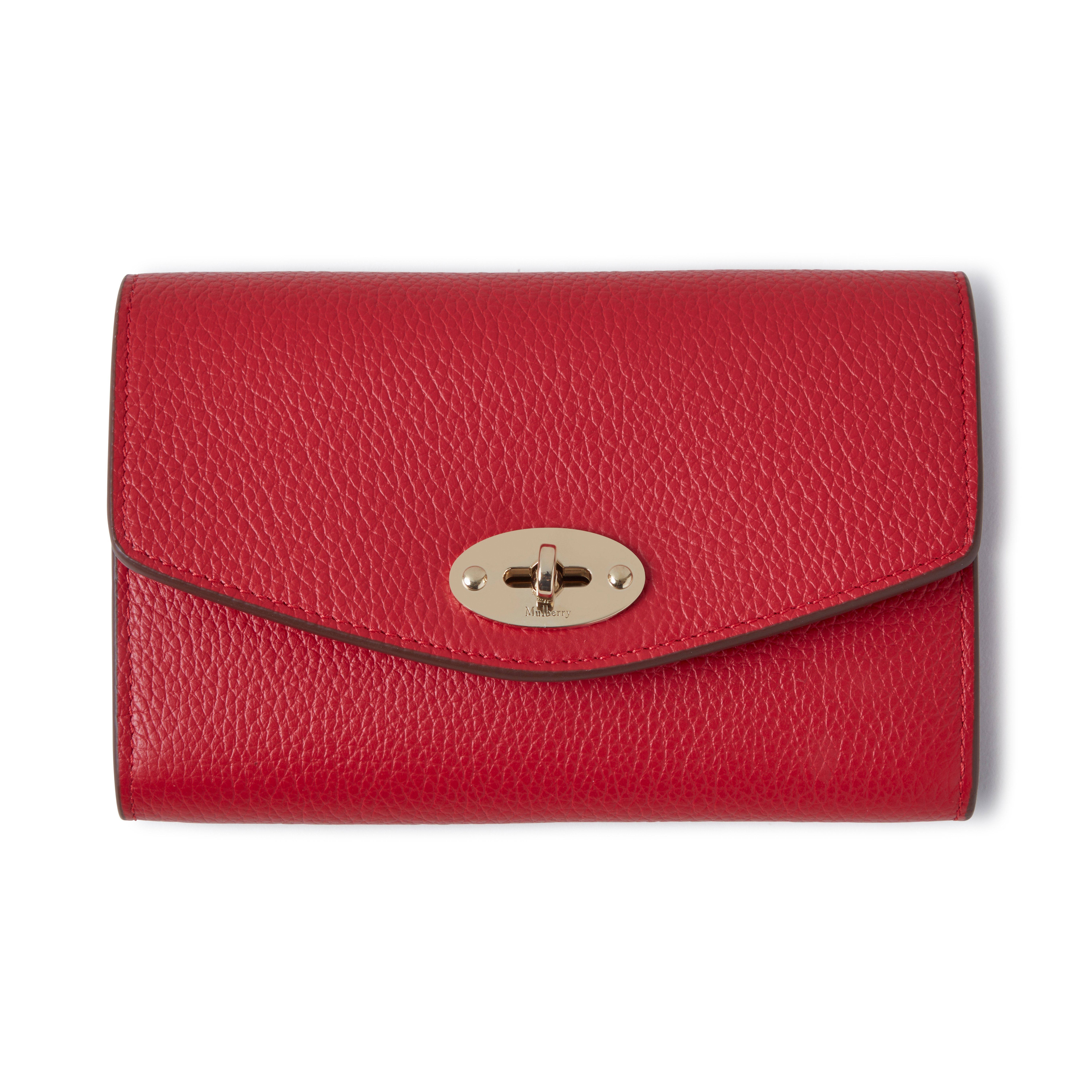 Mulberry Medium Darley Wallet In Red