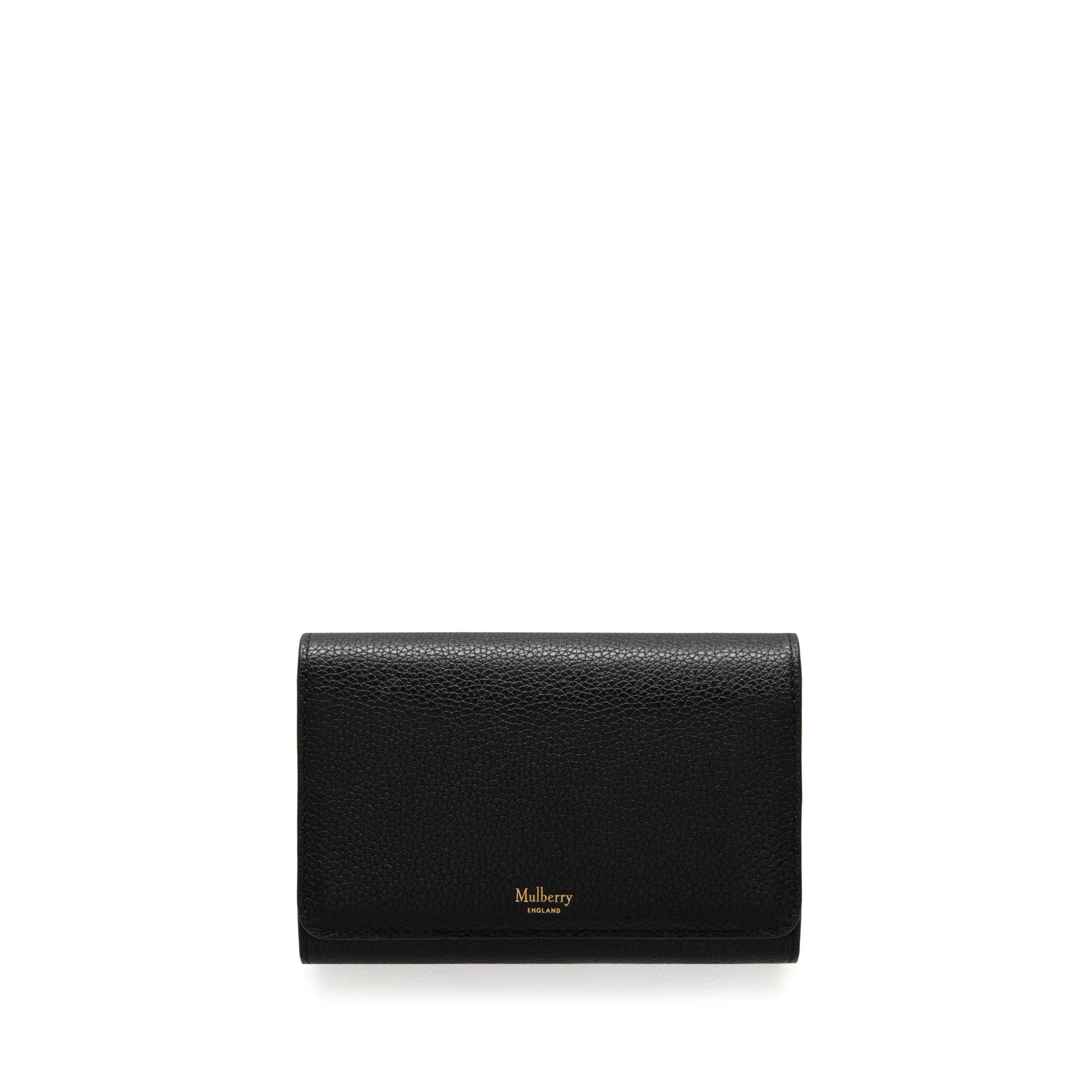 Mulberry Medium Continental French Purse In Black