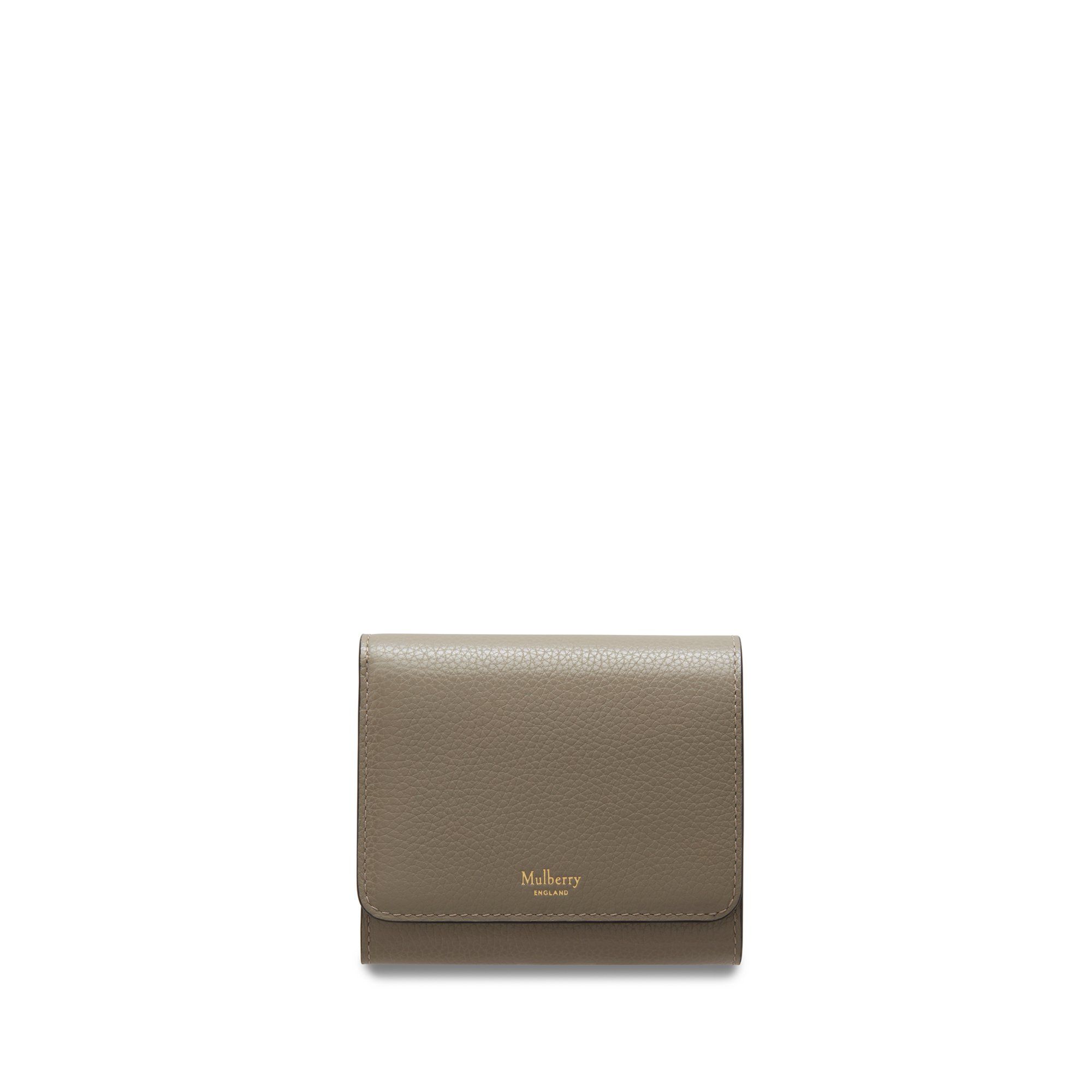 small grey purse