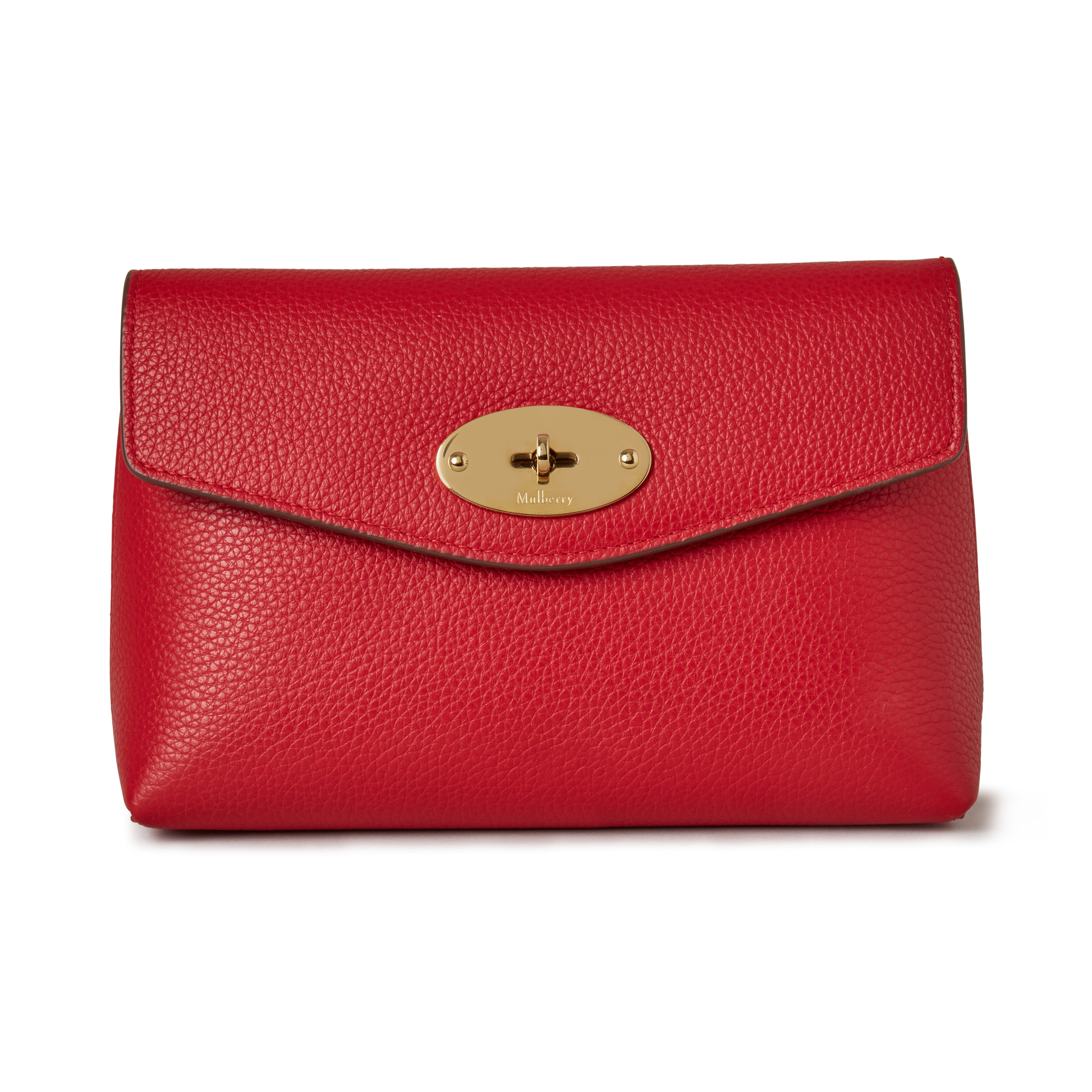 Mulberry Darley Cosmetic Pouch In Scarlet Red