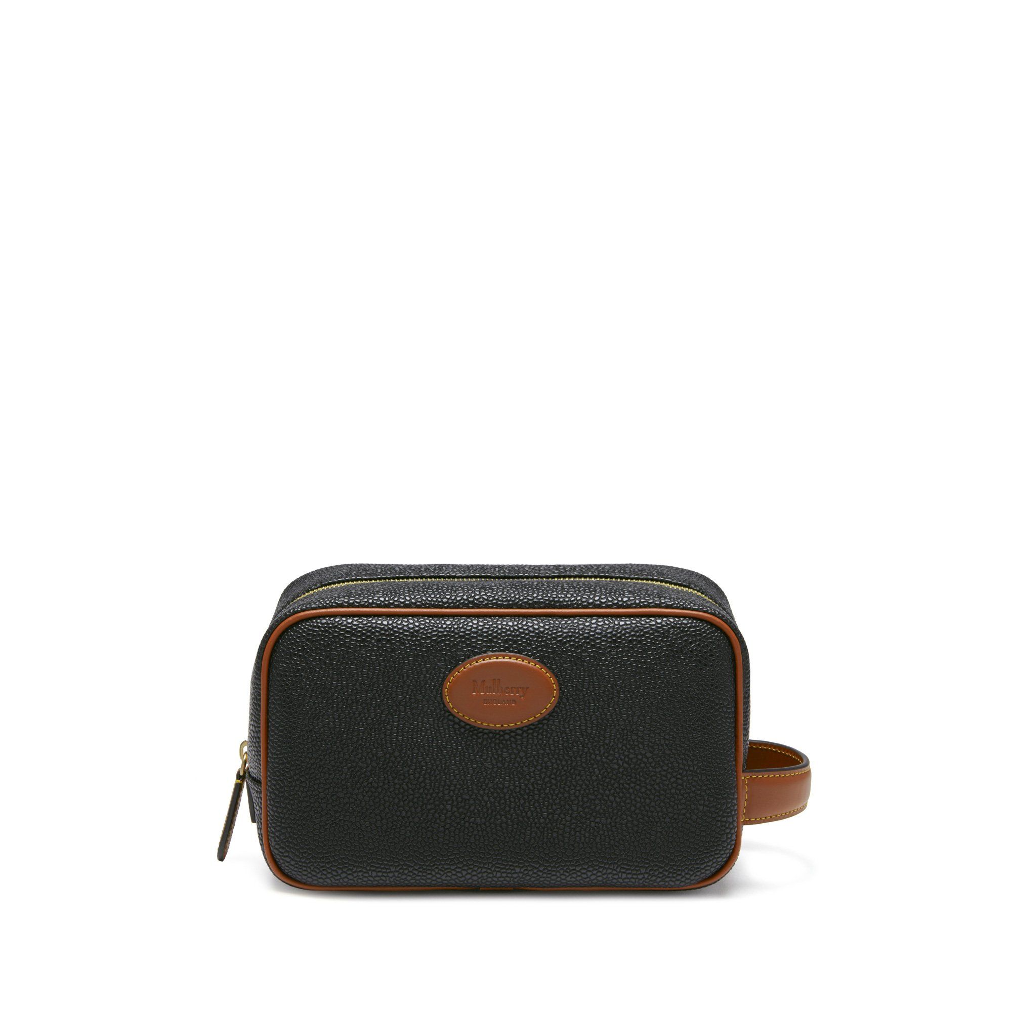 Mulberry Scotchgrain Wash Case In Black