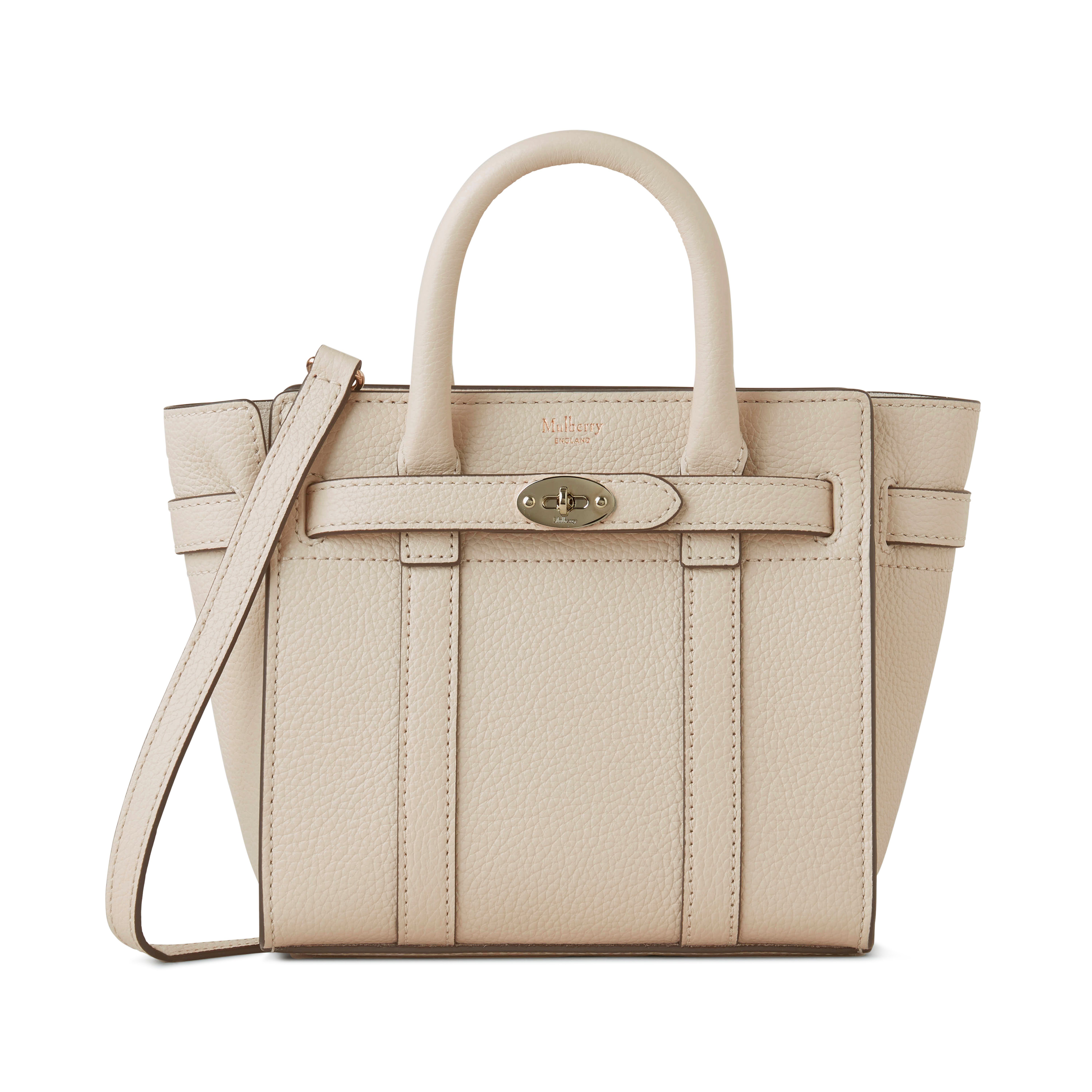 MULBERRY MICRO ZIPPED BAYSWATER CHALK