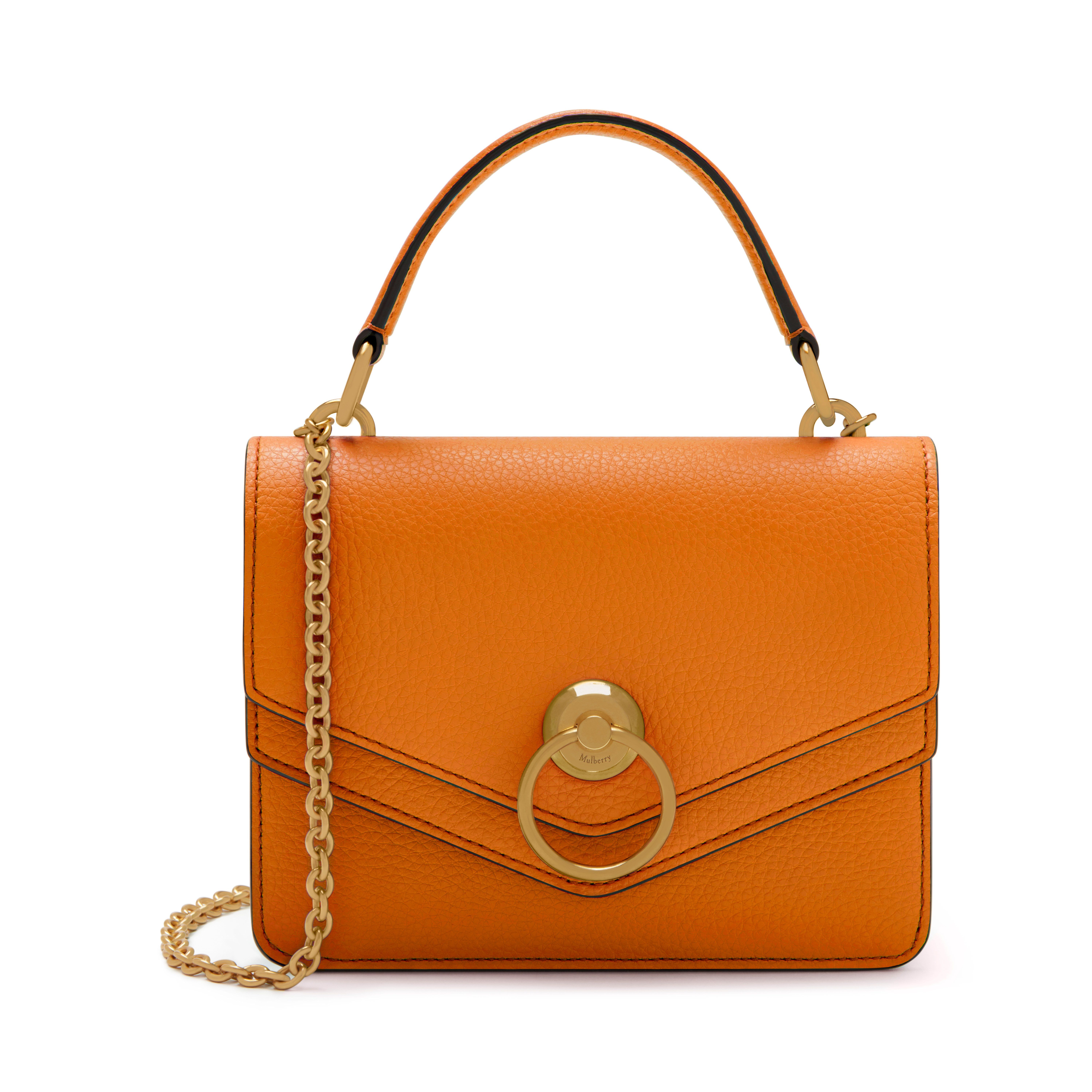 Small Harlow Satchel | Autumn Gold Small Classic Grain | Mini & Micro ...