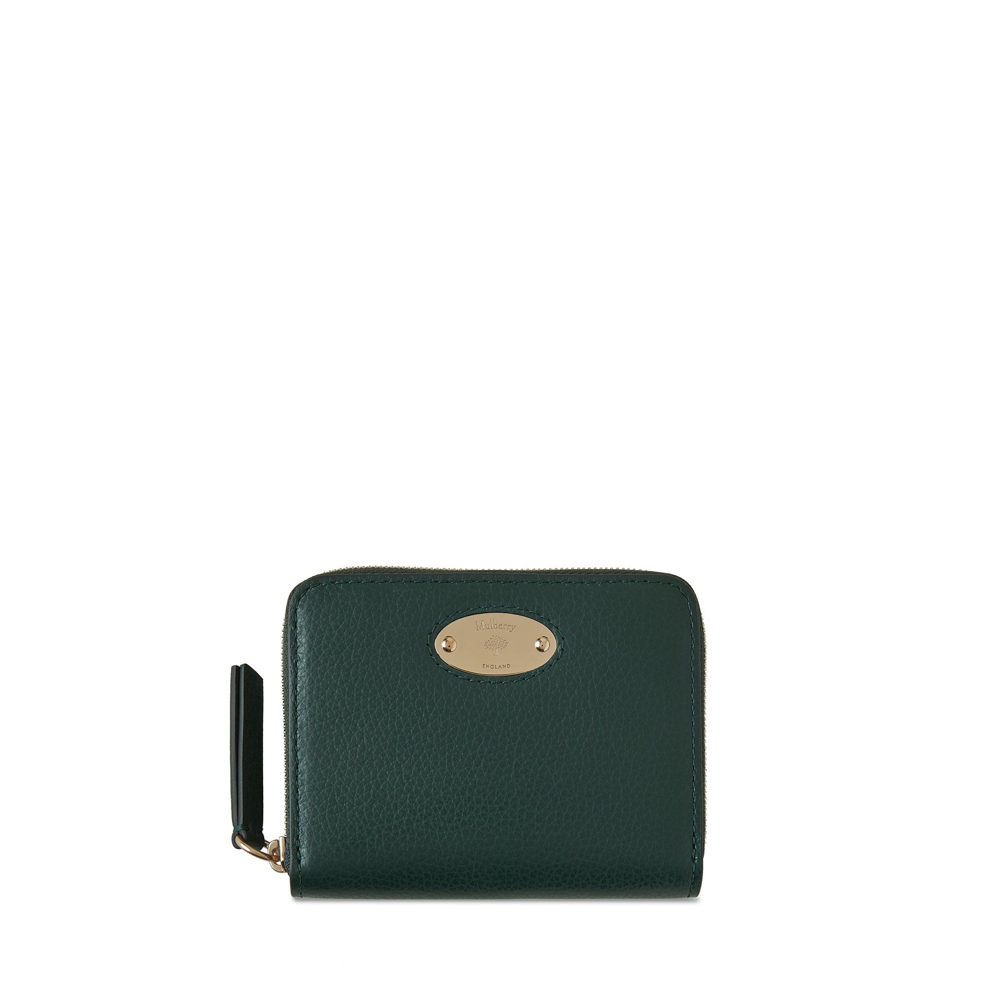 Mulberry Logo Plaque Purse In  Green