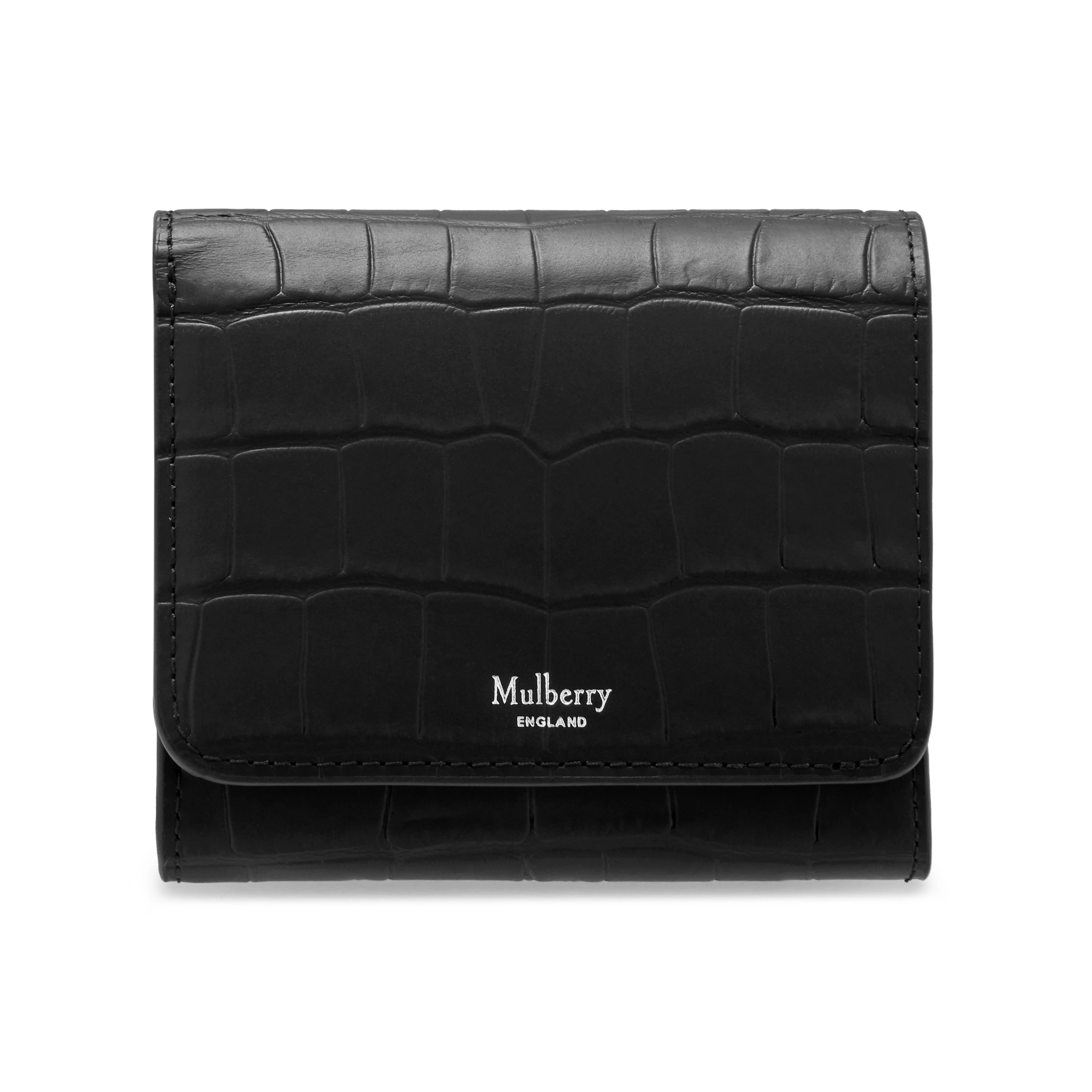 mulberry black croc purse