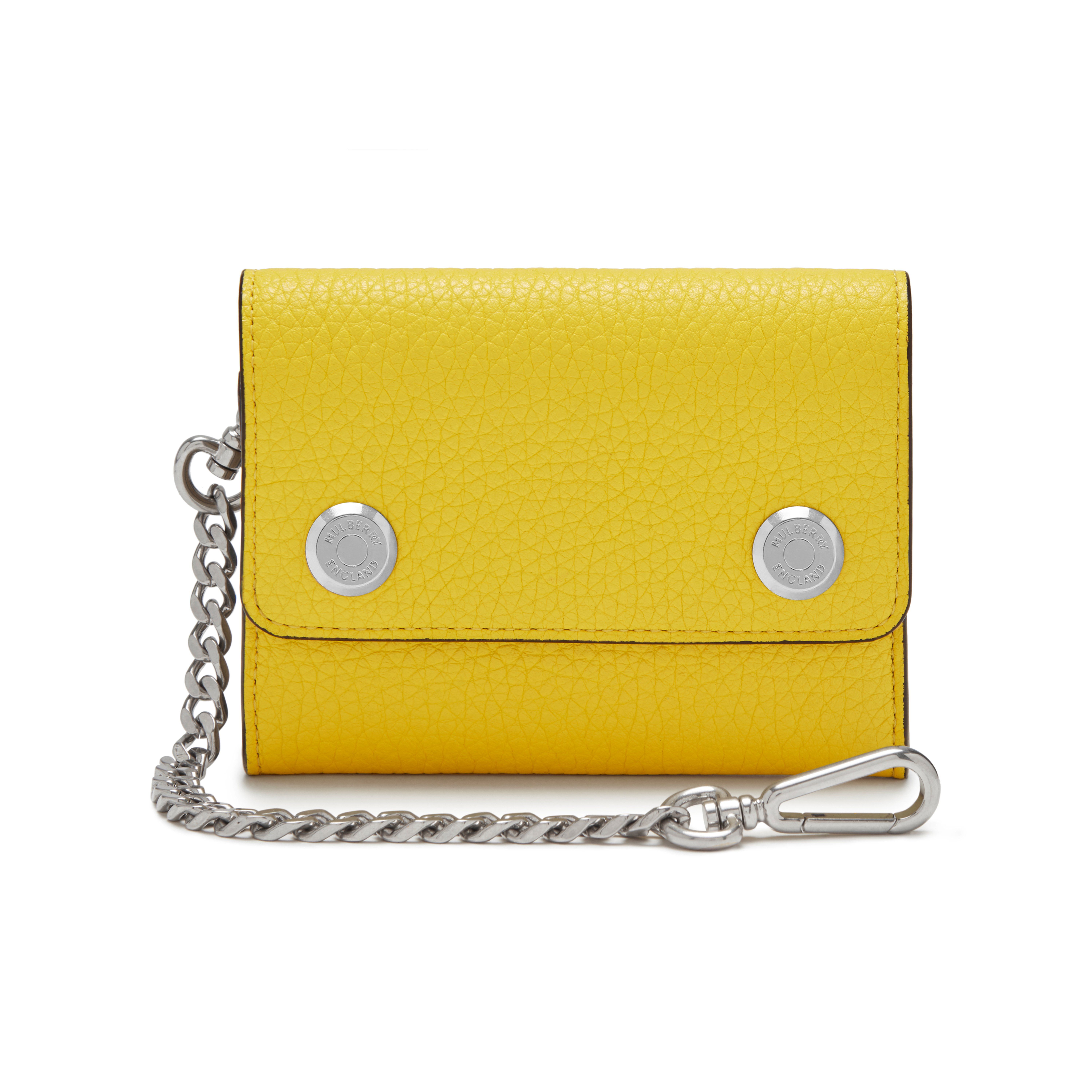 yellow chain purse