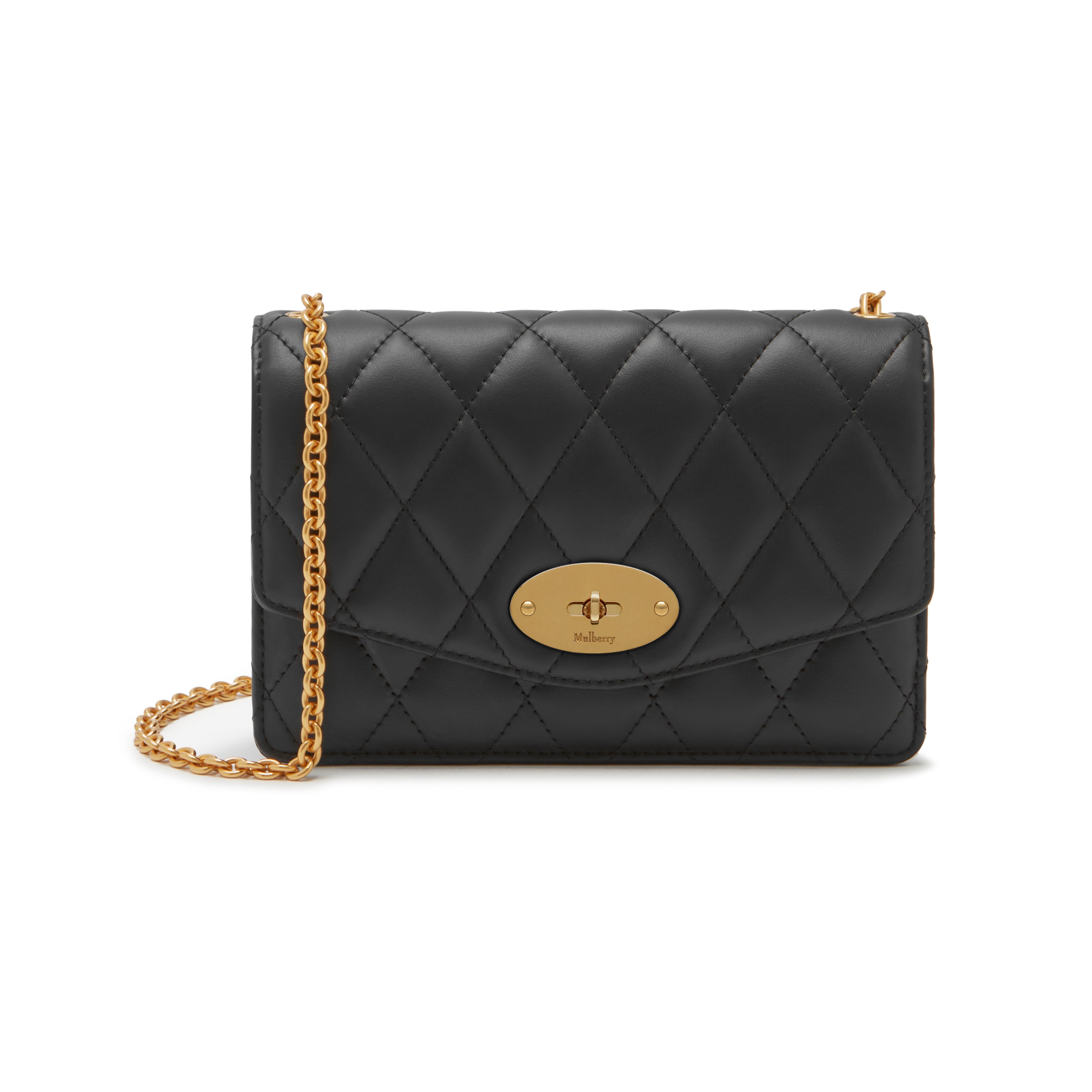 mulberry black quilted bag