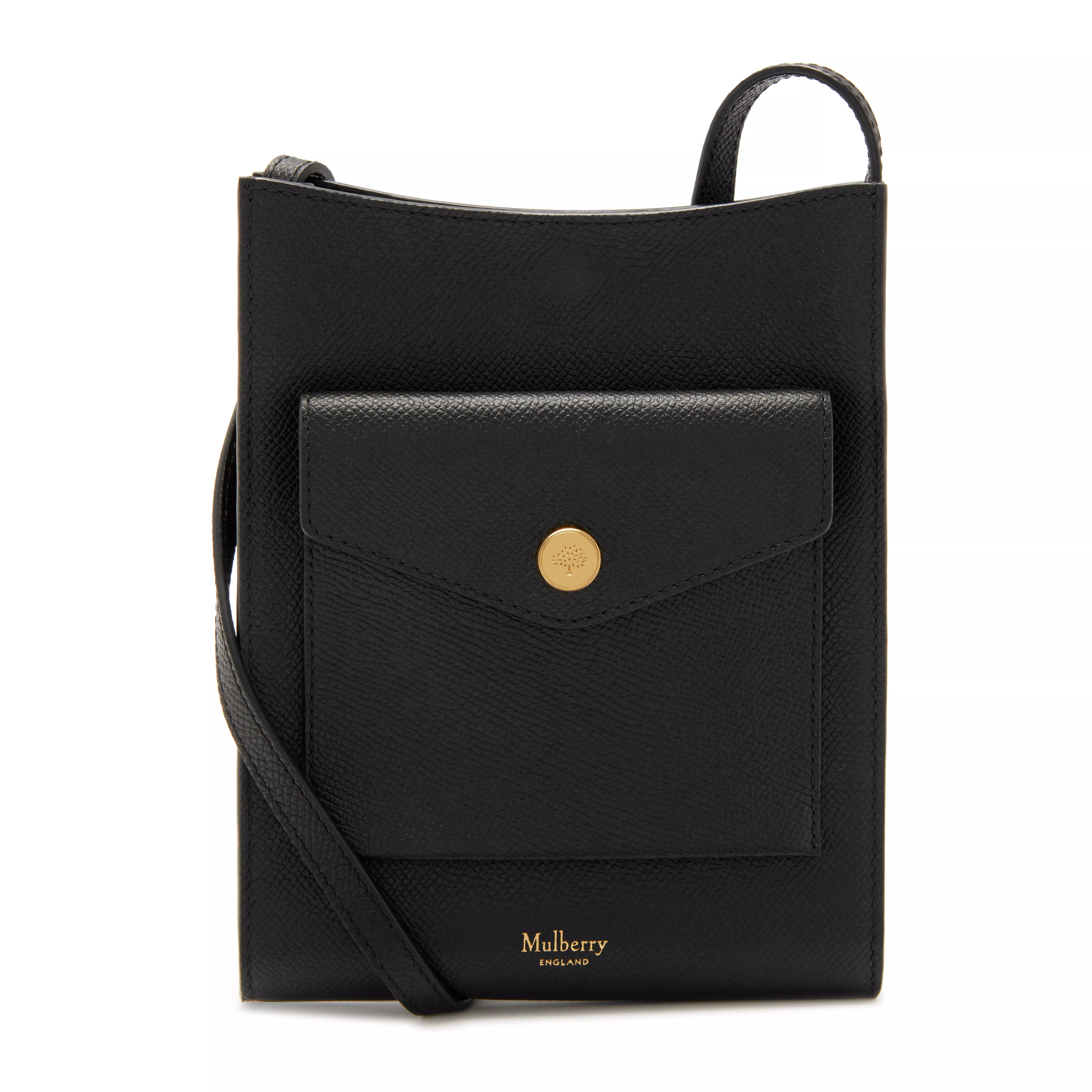 mulberry black messenger bag