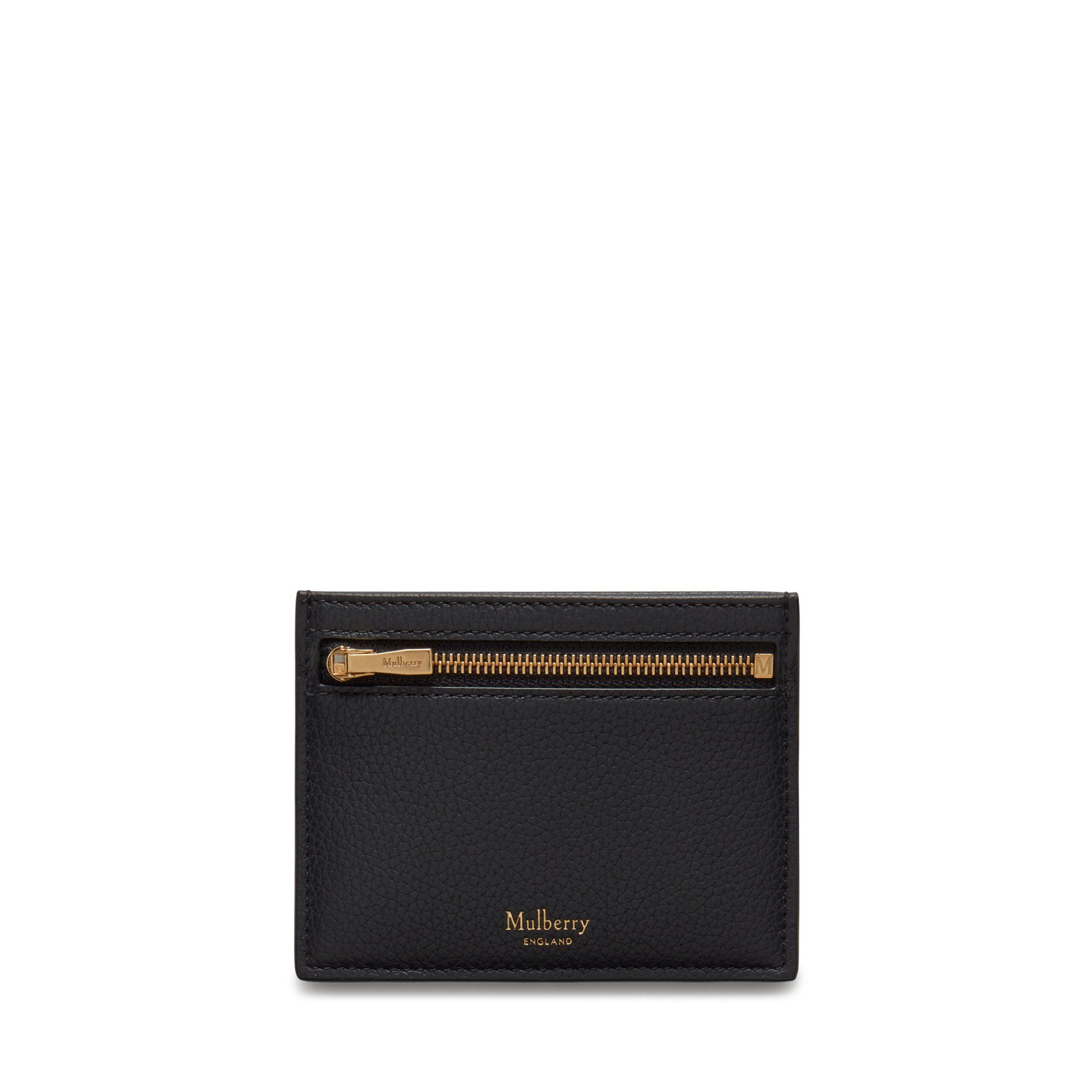 Shop Mulberry Zipped Credit Card Slip In Black