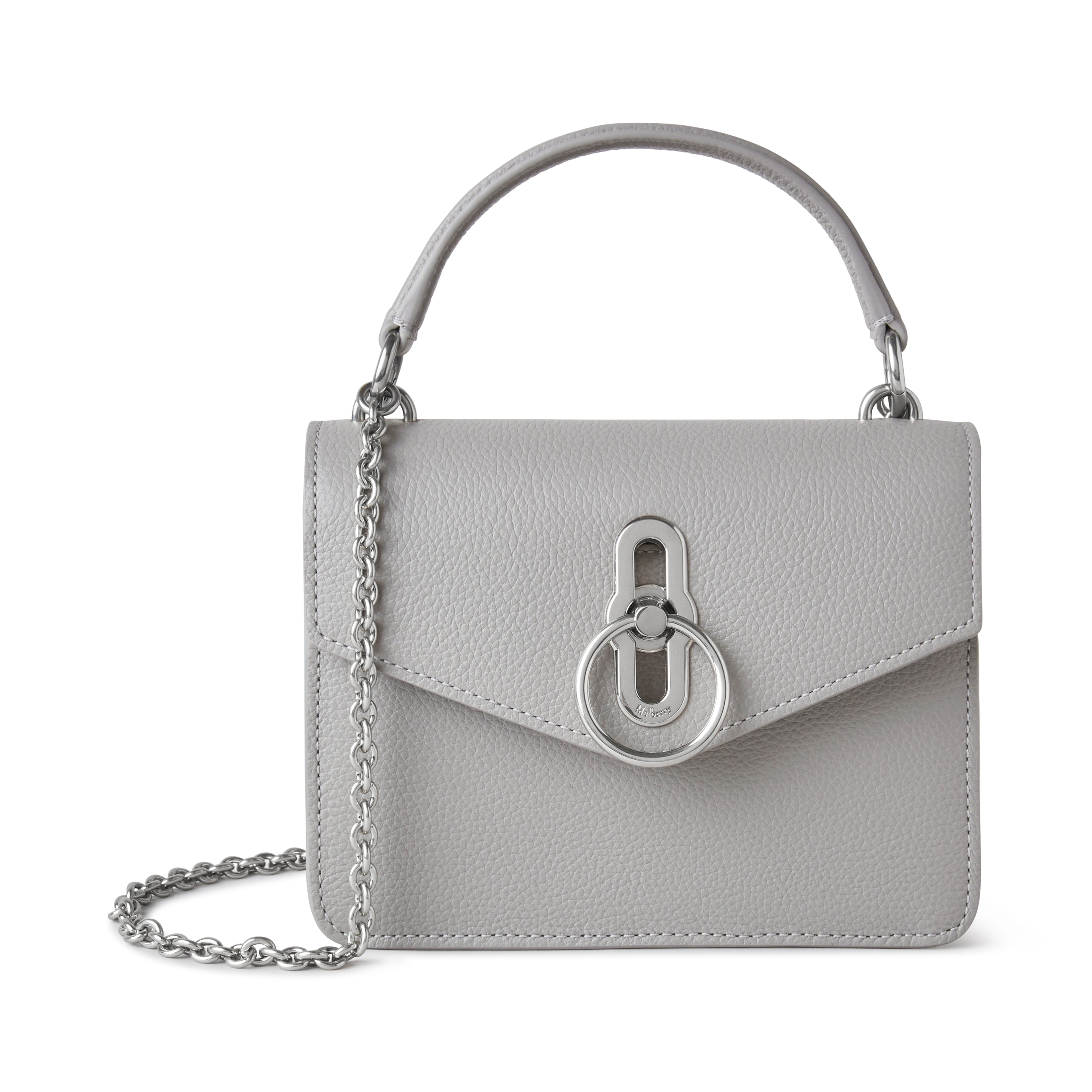 Mulberry Small Amberley Crossbody In Pale Grey