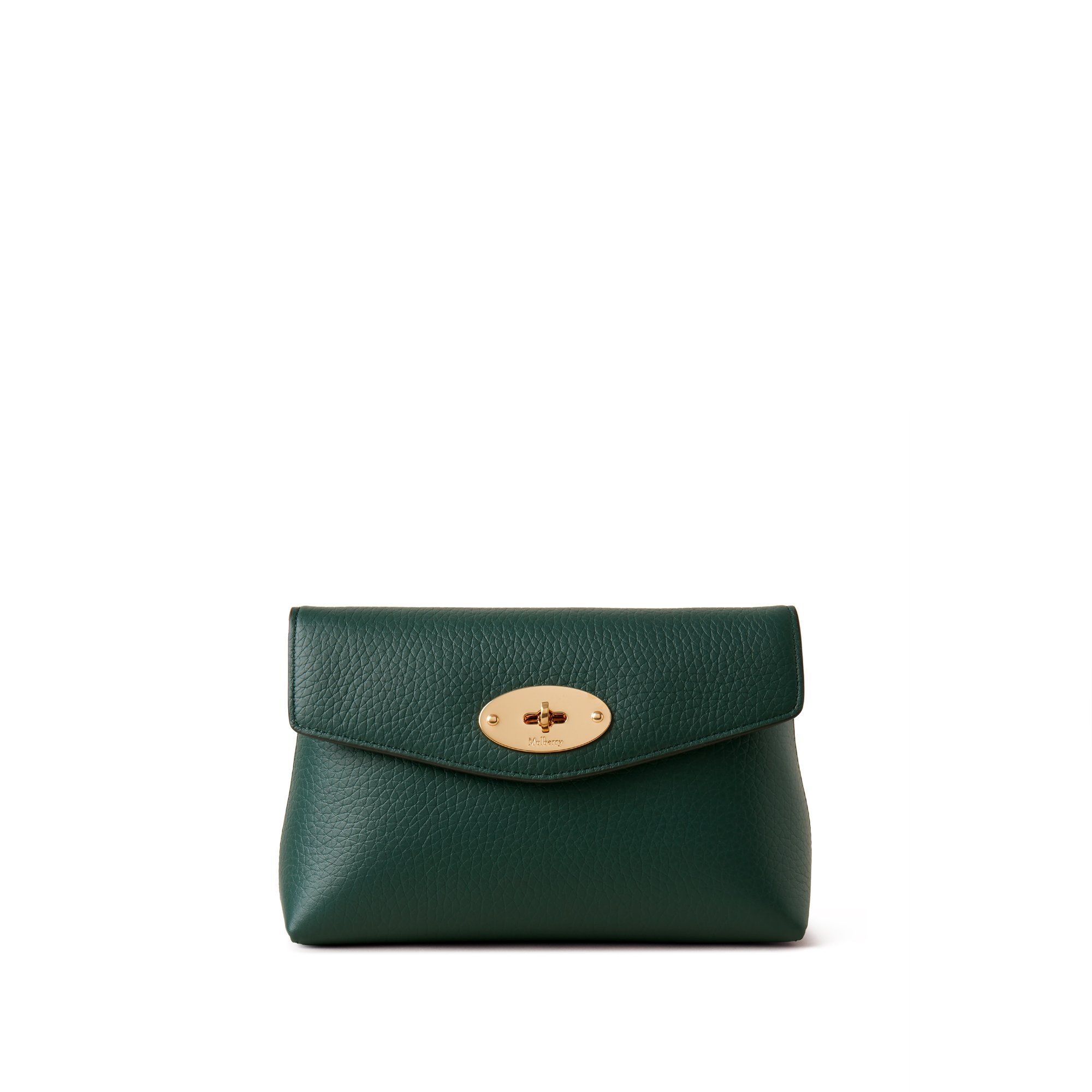 Mulberry Darley Leather Cosmetics Pouch In  Green