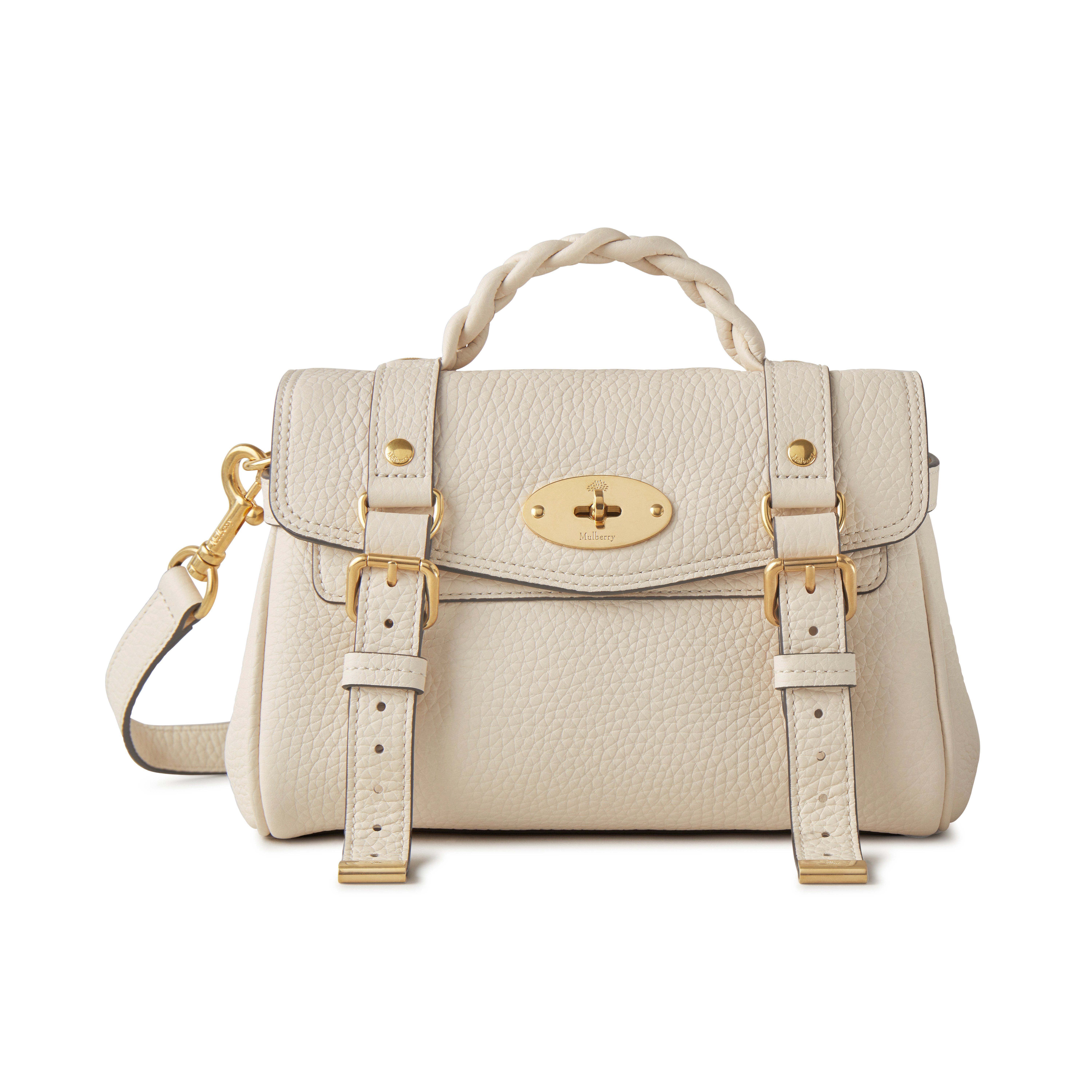 Mulberry White Alexa Mini Satchel Bag In Eggshell