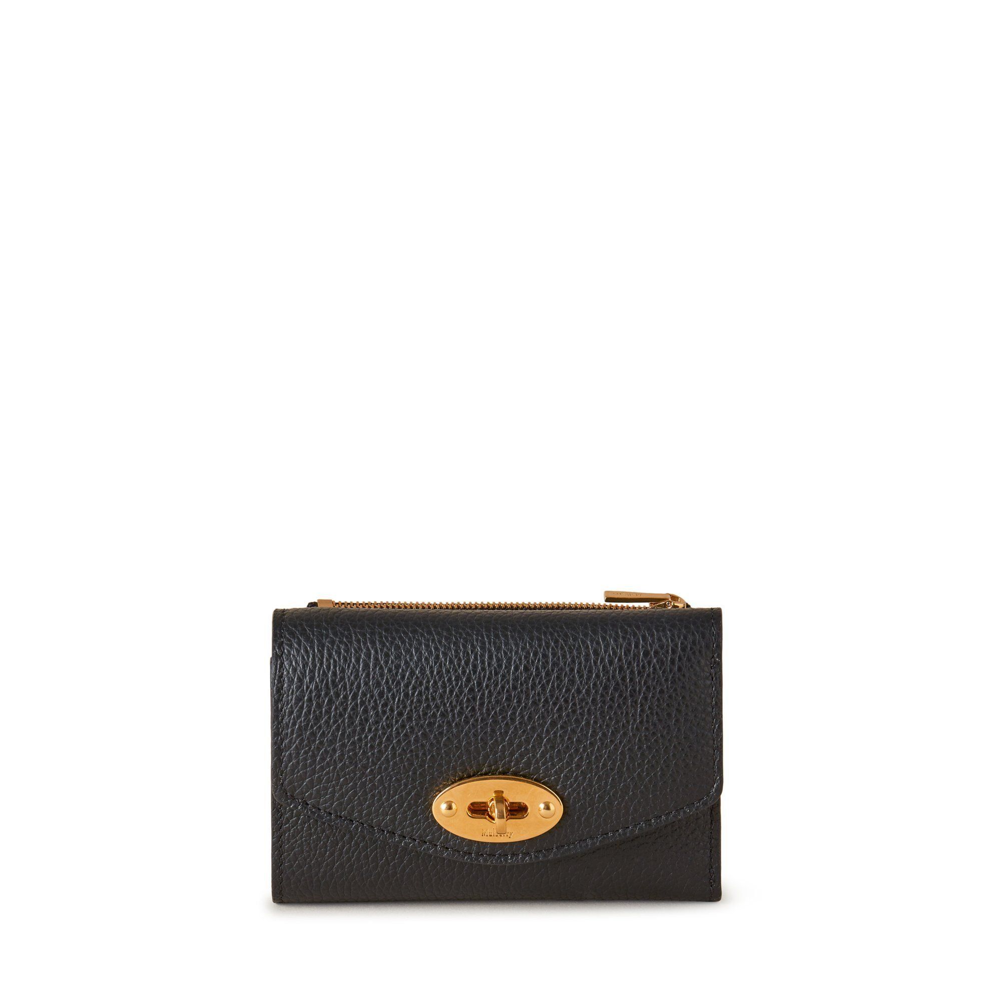 Mulberry Leather Folded Darley Wallet In Black