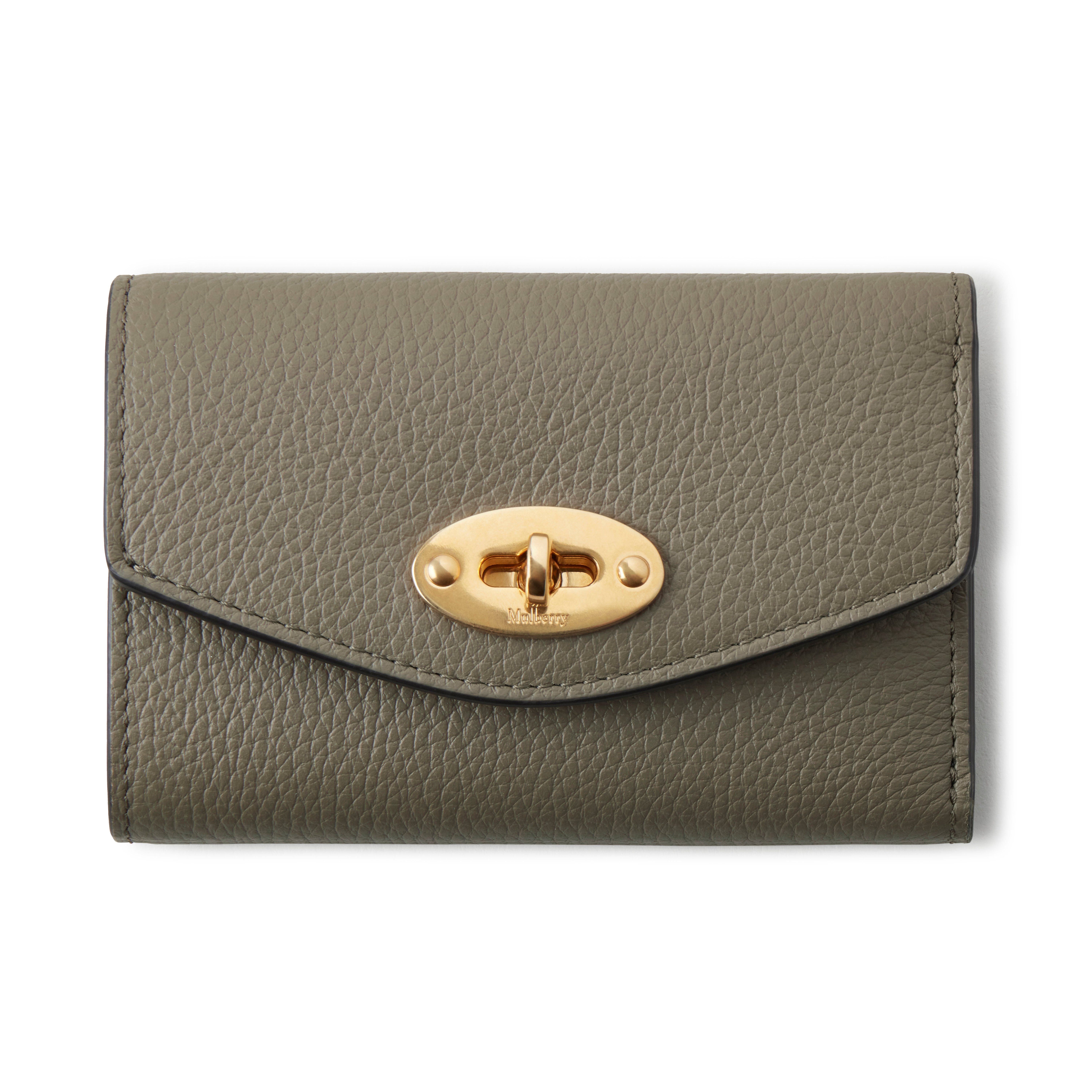 Mulberry Darley Folded Multi-card Wallet In Linen Green