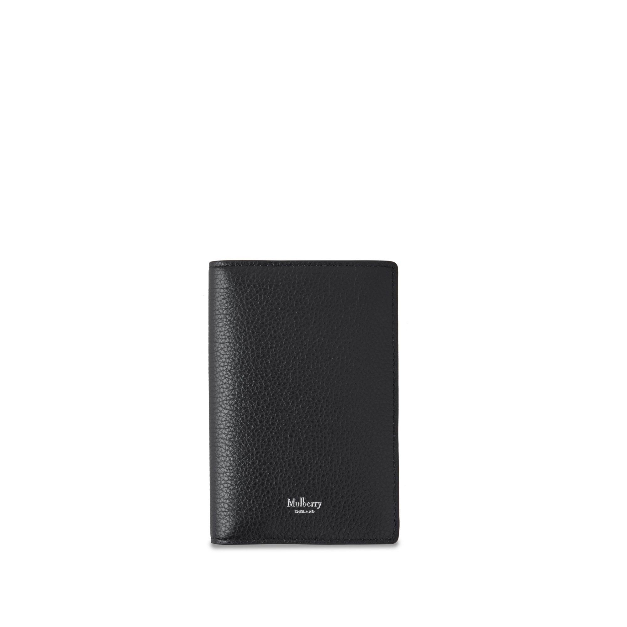 Mulberry Passport Cover In Black