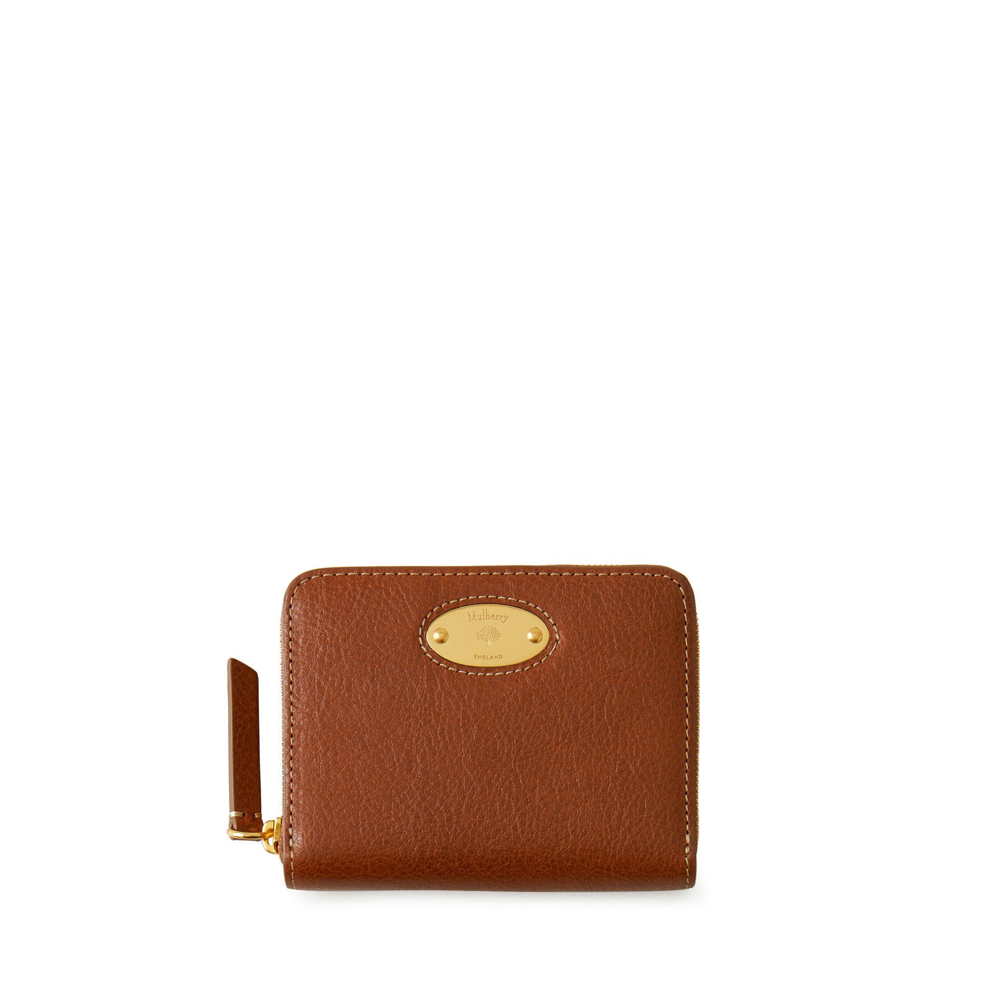 Mulberry Women's Plaque Small Zip Around Purse Oak