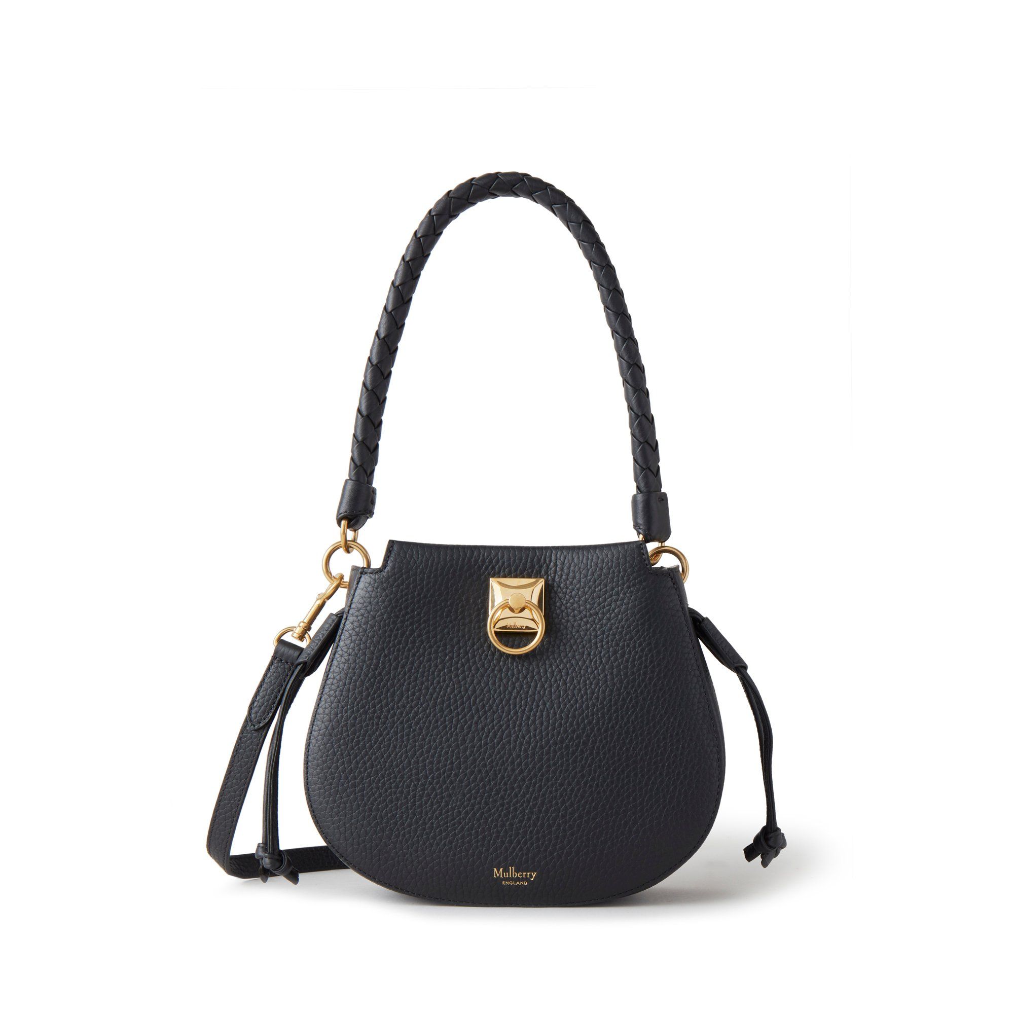 Mini Iris Hobo - Black Heavy Grain