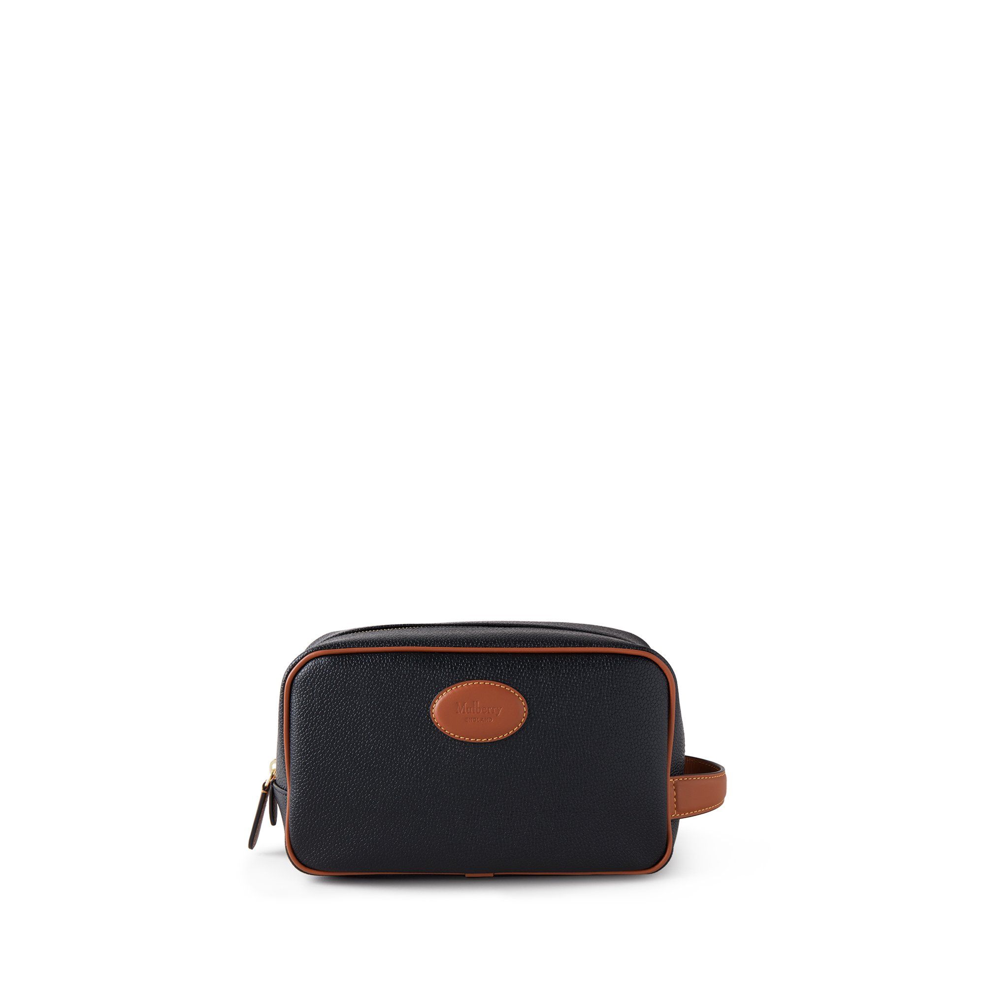 Mulberry Heritage Wash Case Black-Cognac