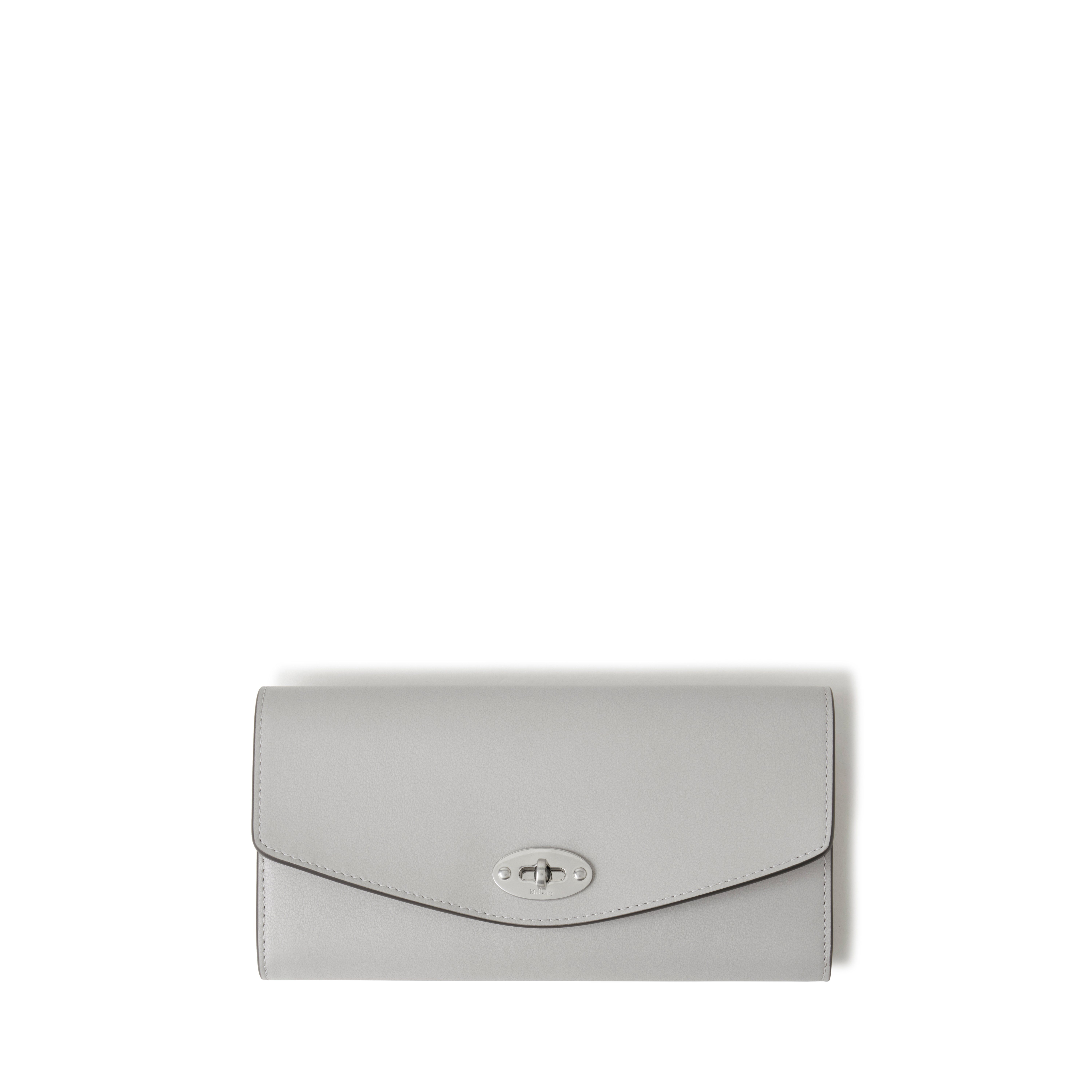 Shop Mulberry Darley Wallet In Pale Grey