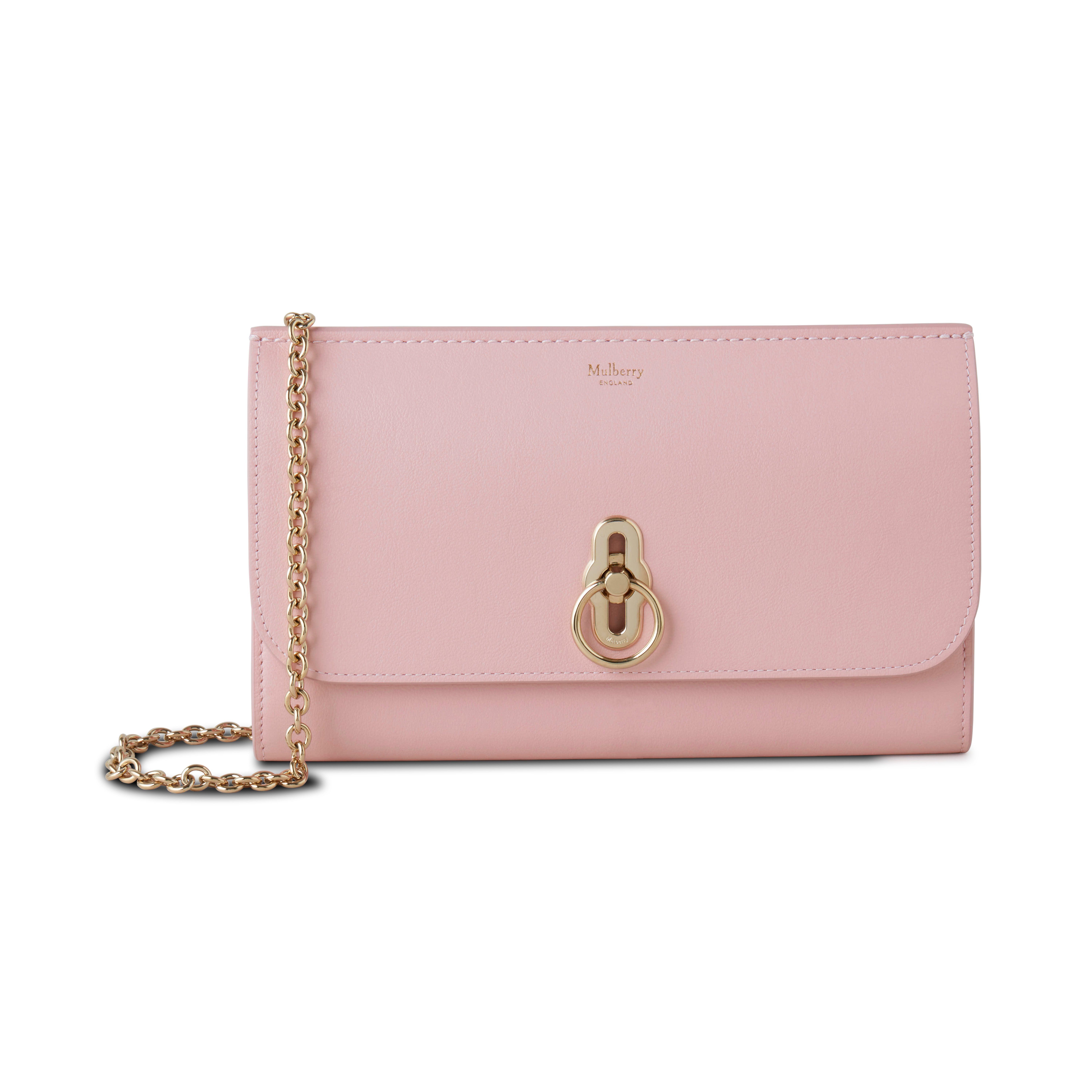 Mulberry Amberley Clutch In Powder Rose