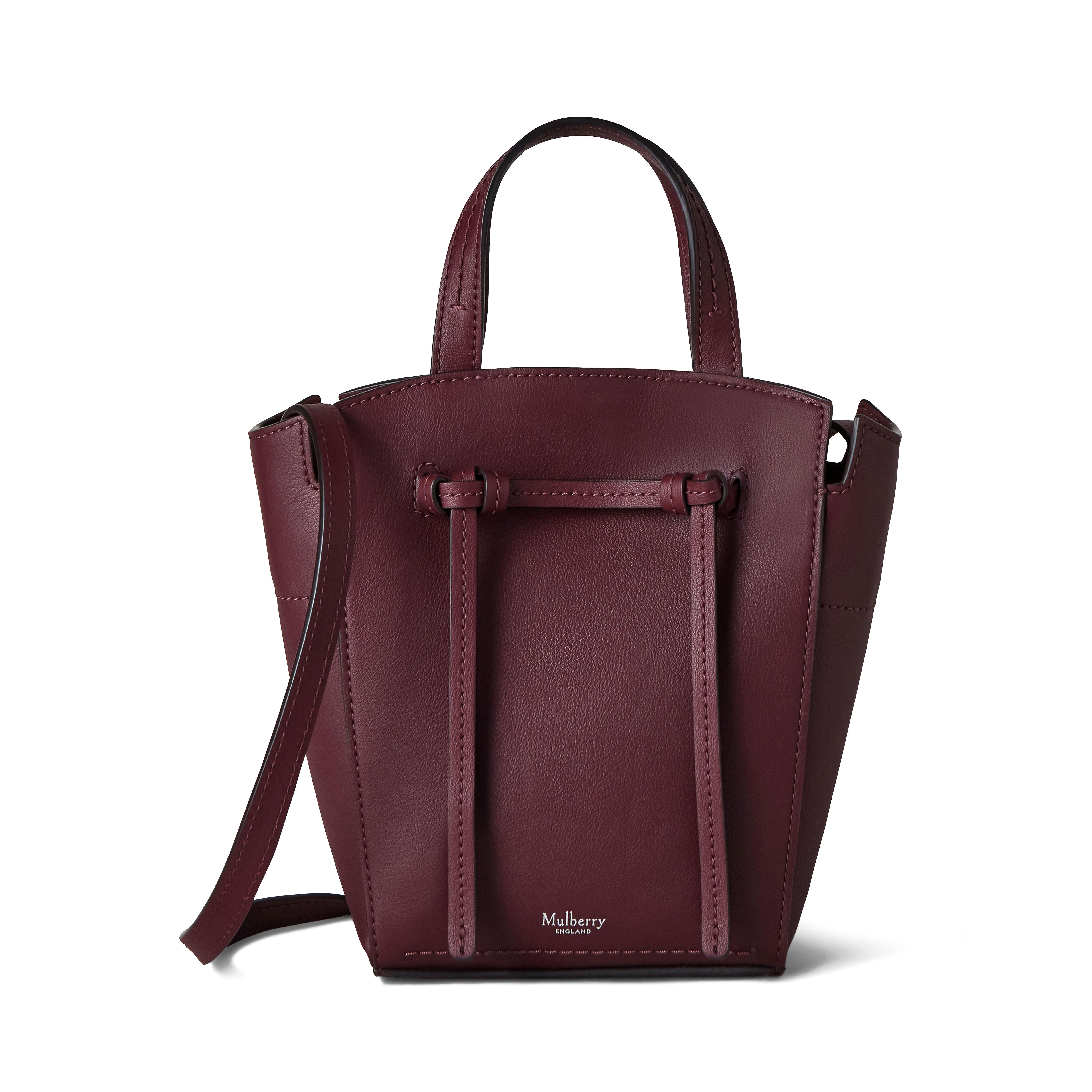 Mulberry Clovelly Mini Tote In Black Cherry