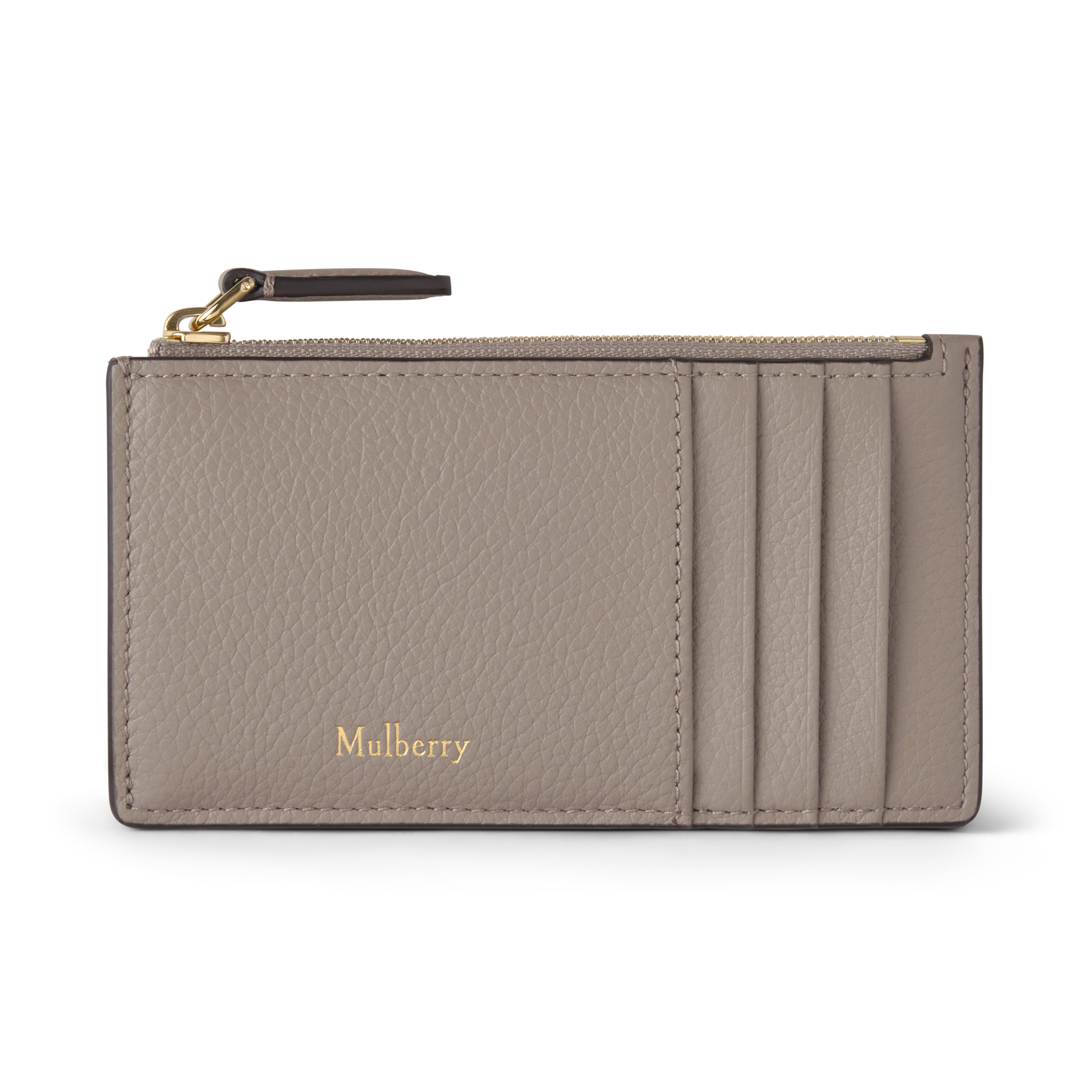 Mulberry Continental Zipped Long Card Holder Cashmere Taupe In Brown