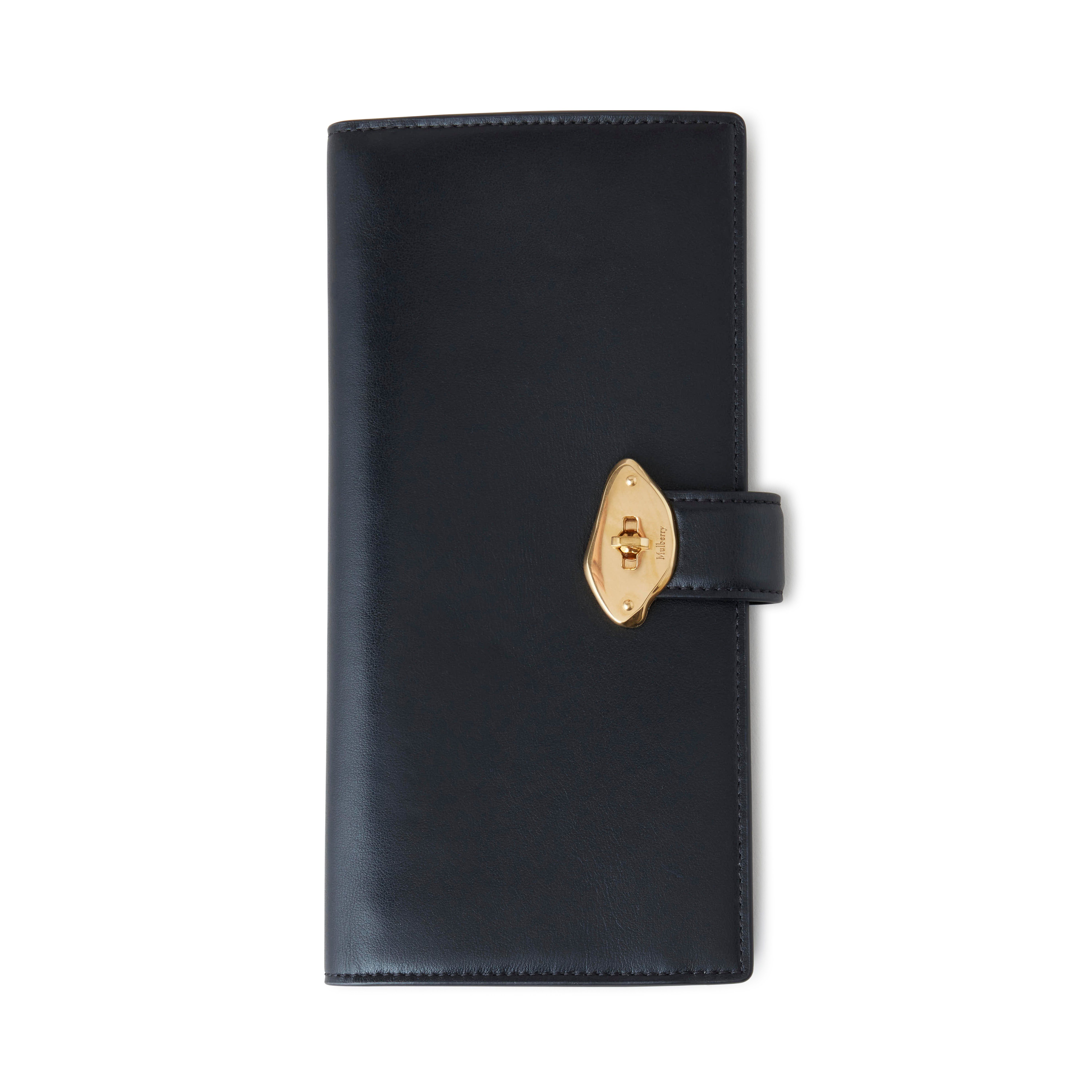 Mulberry Lana Long Bifold Wallet In Black