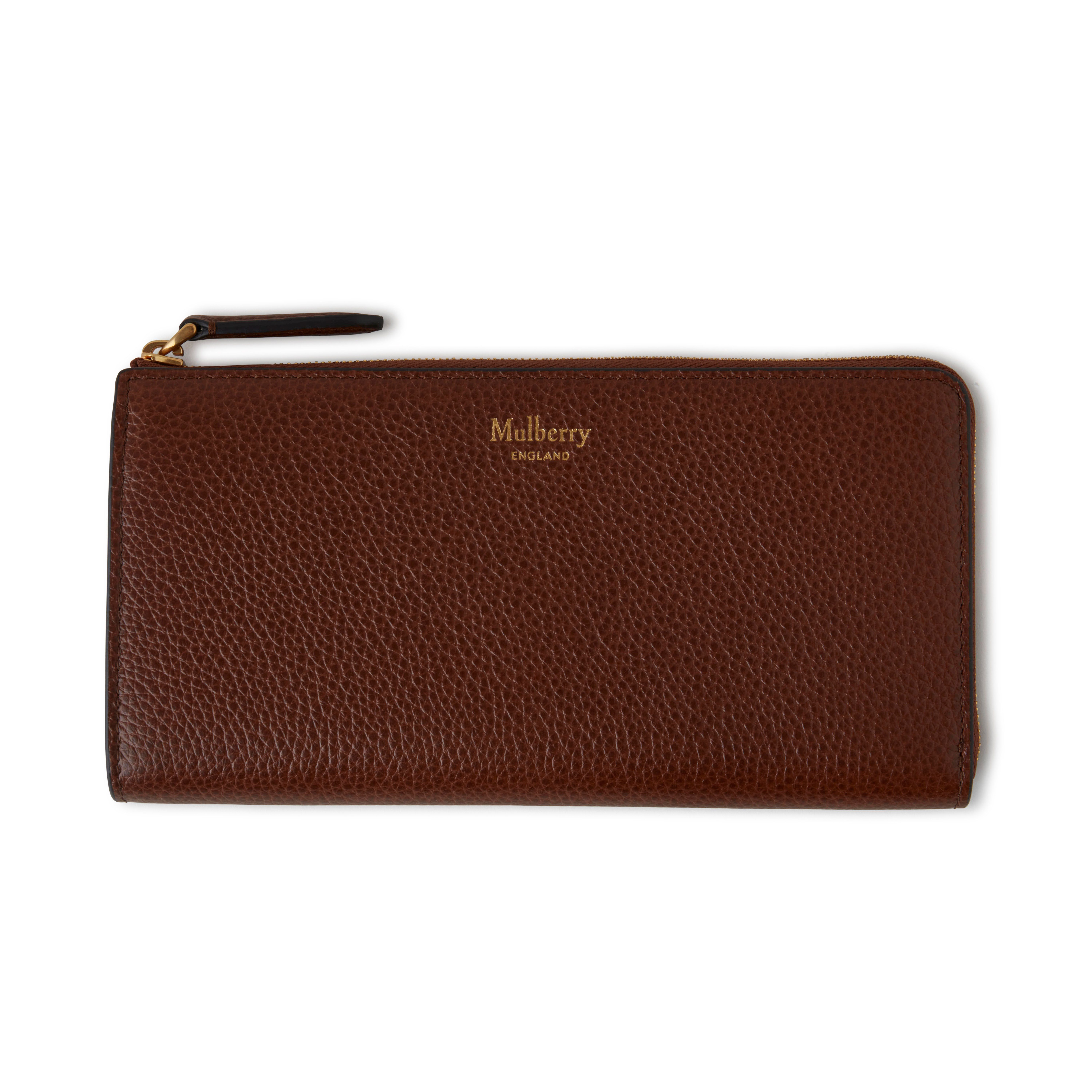 Mulberry Continental Long Zip Around Wallet In Oak